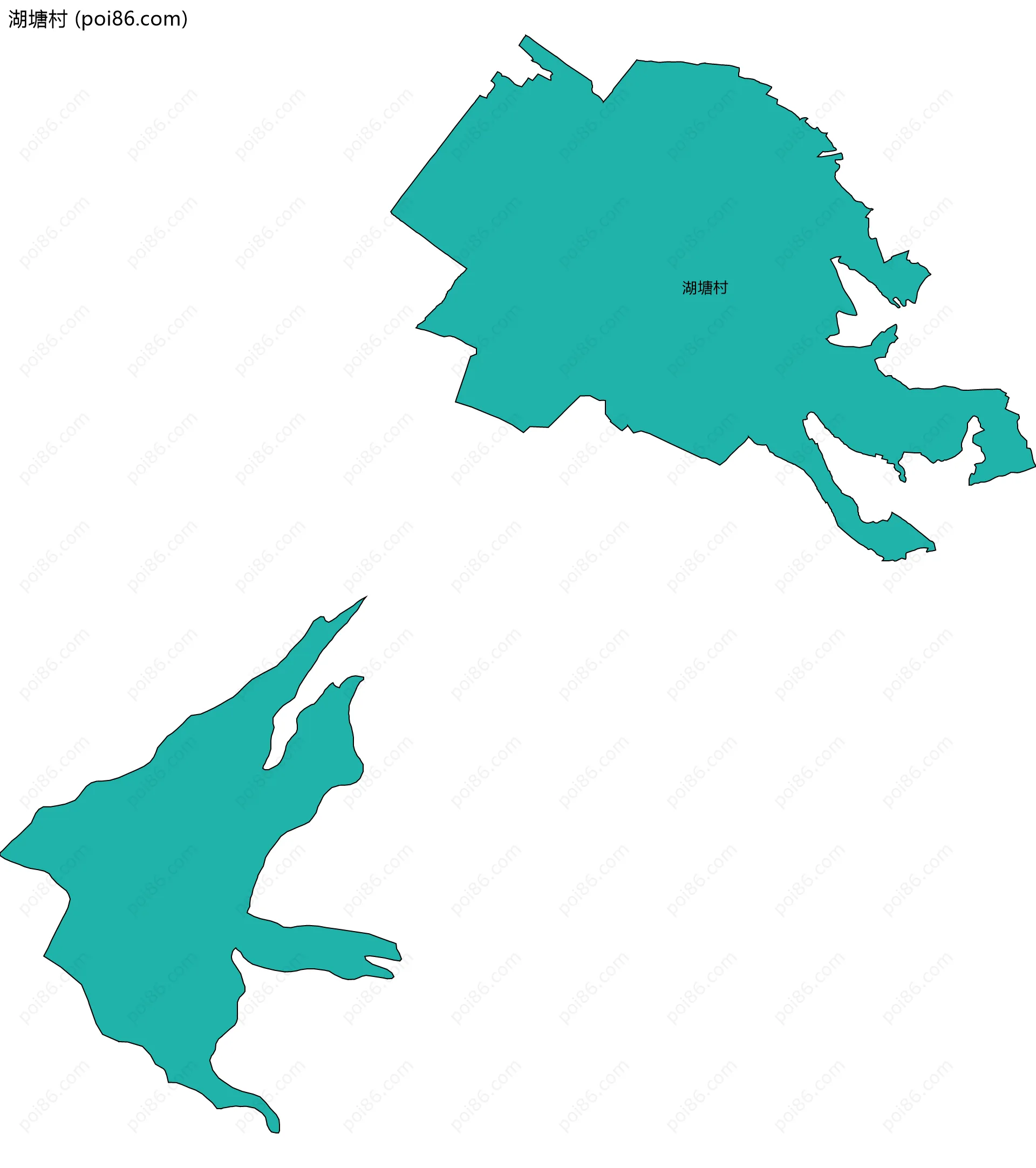 湖塘村边界地图