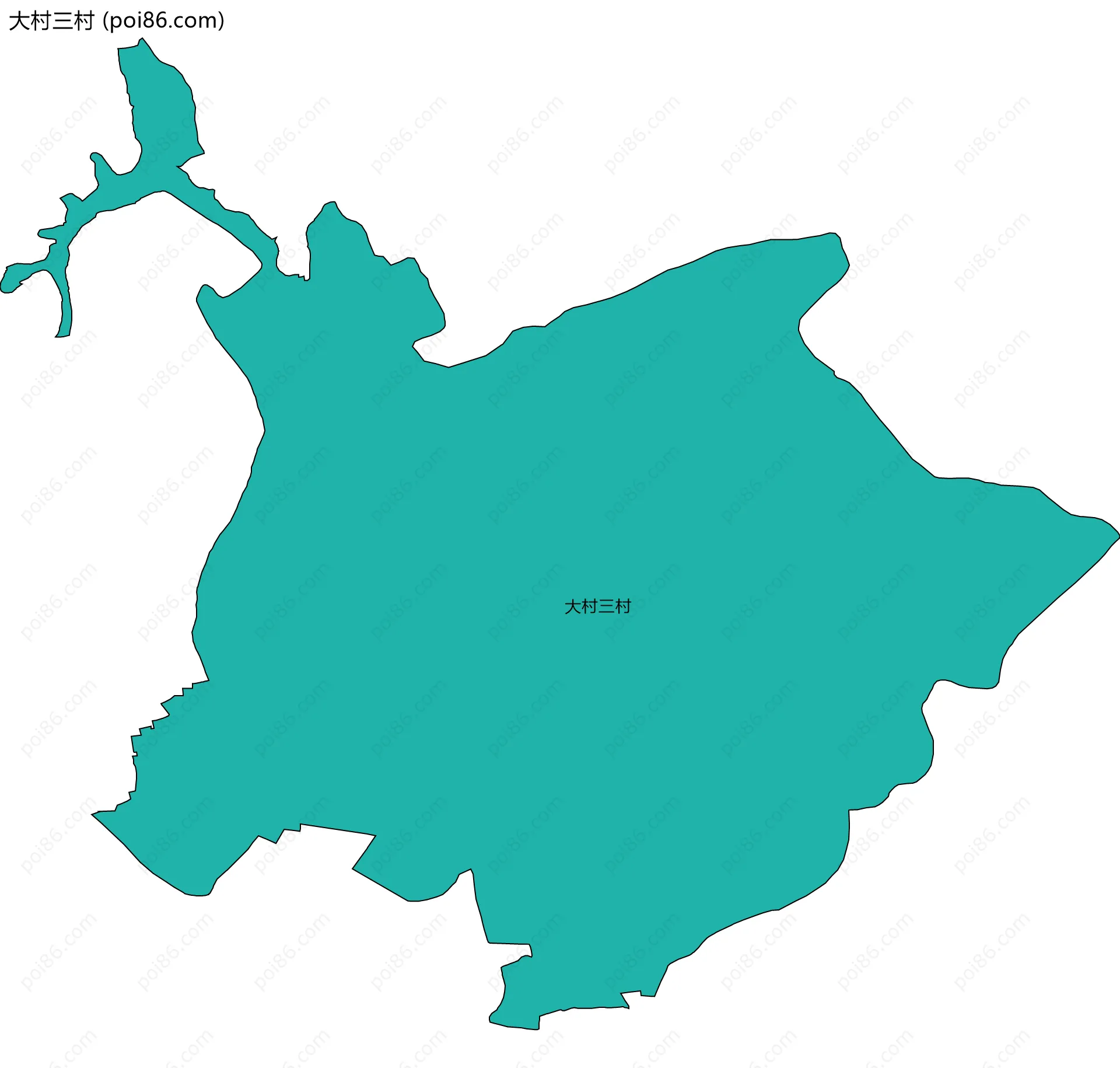 大村三村边界地图