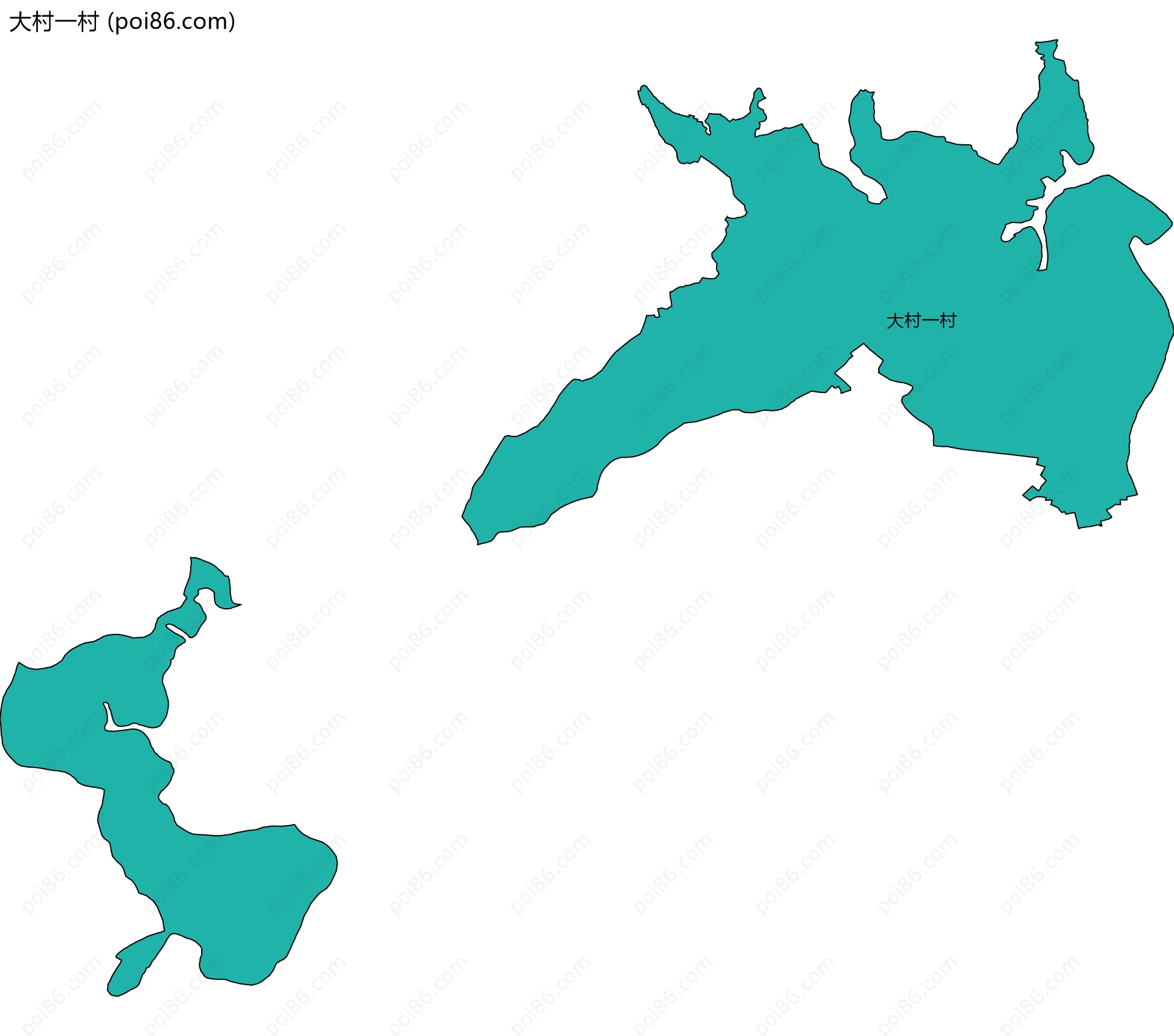 大村一村边界地图