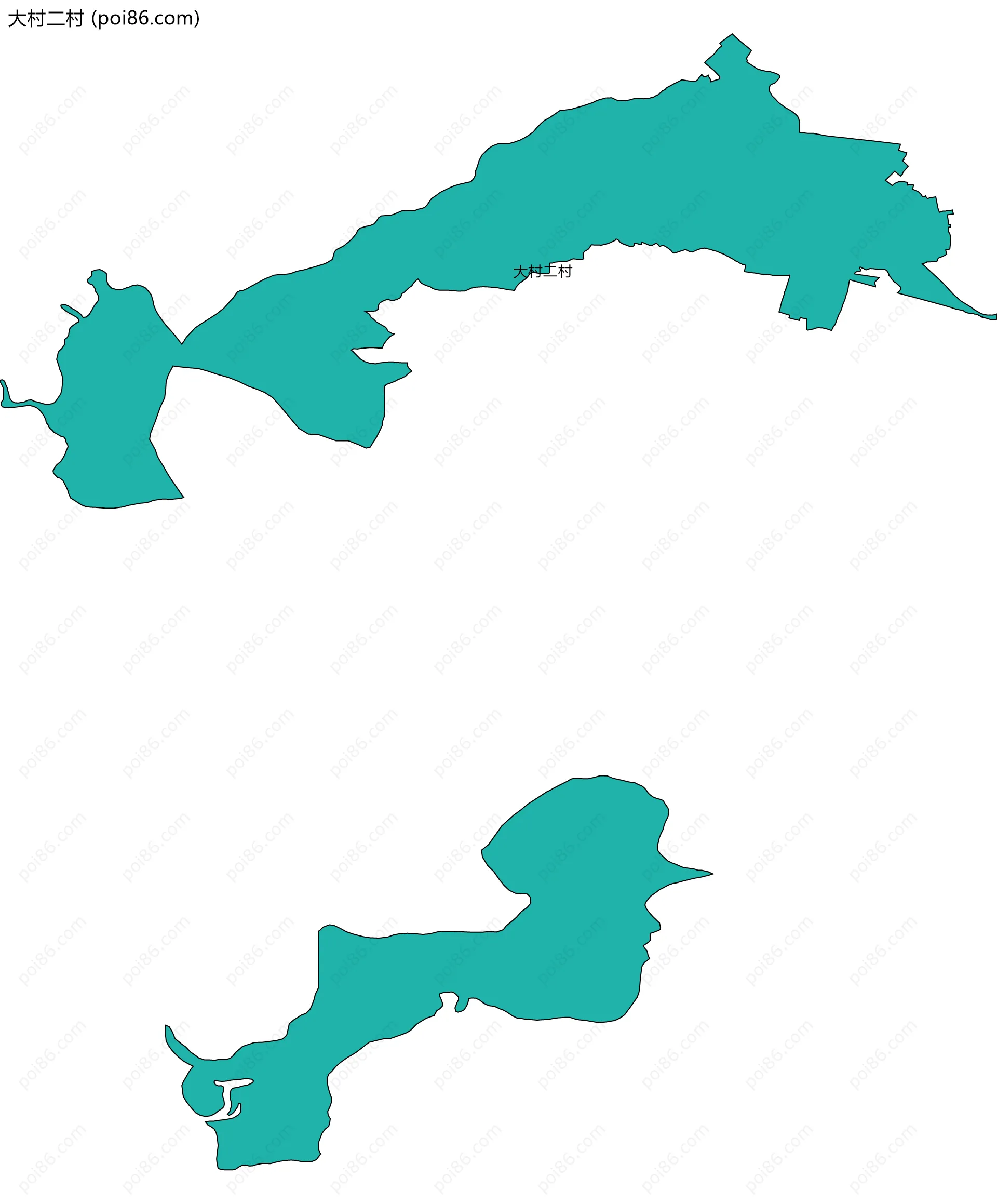 大村二村边界地图