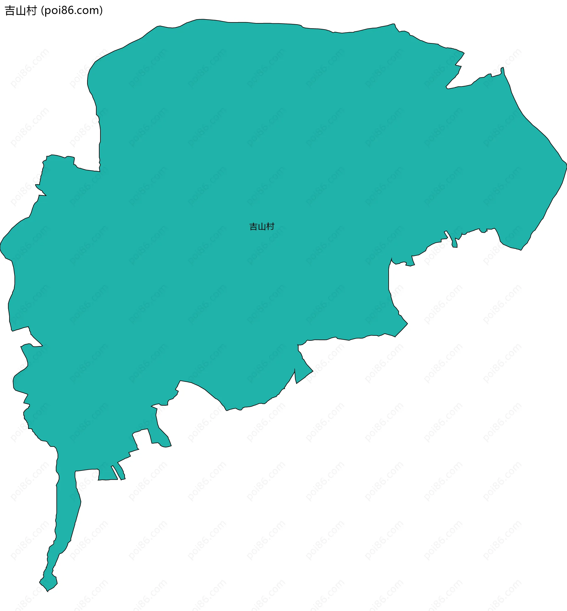 吉山村边界地图