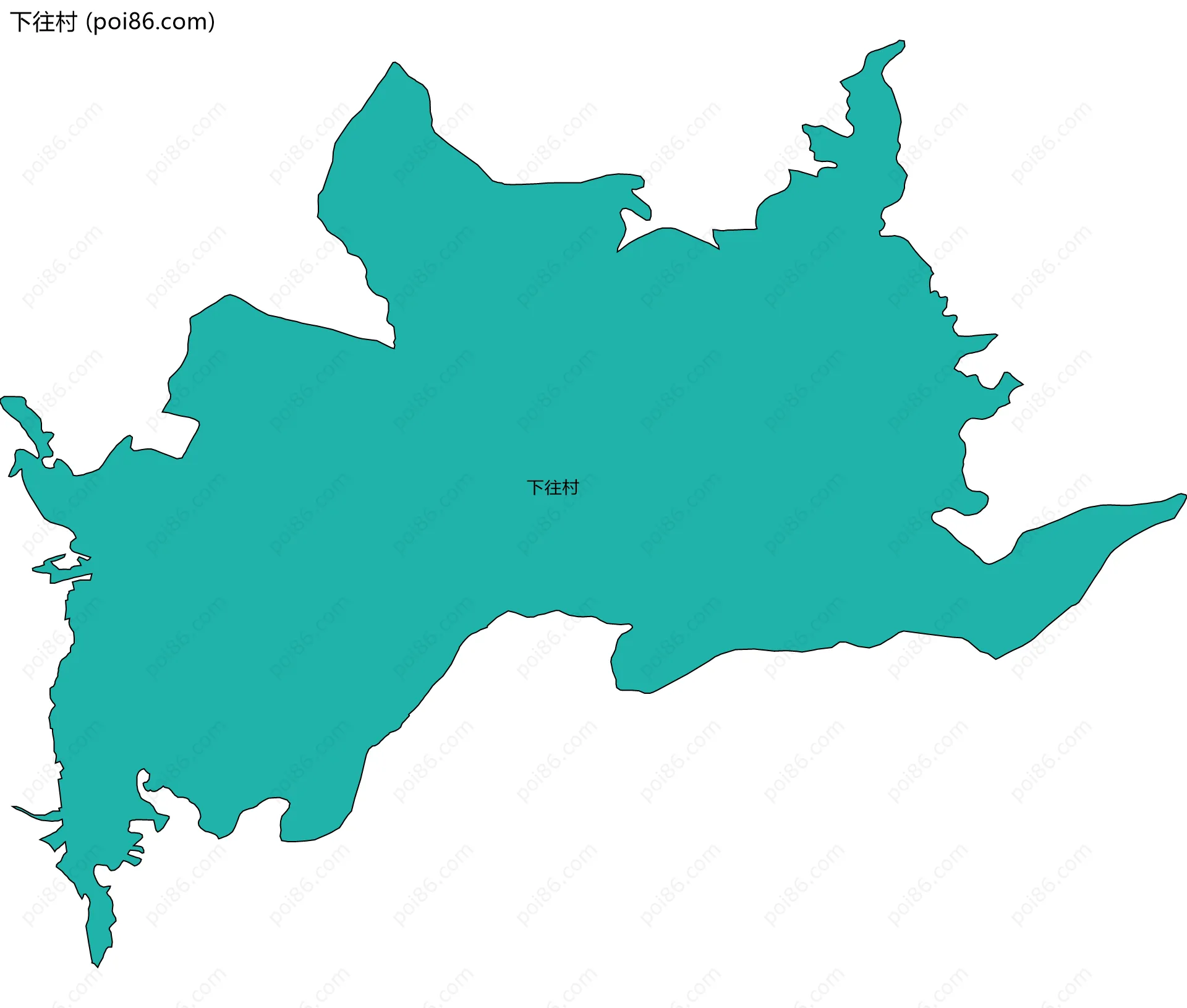 下往村边界地图