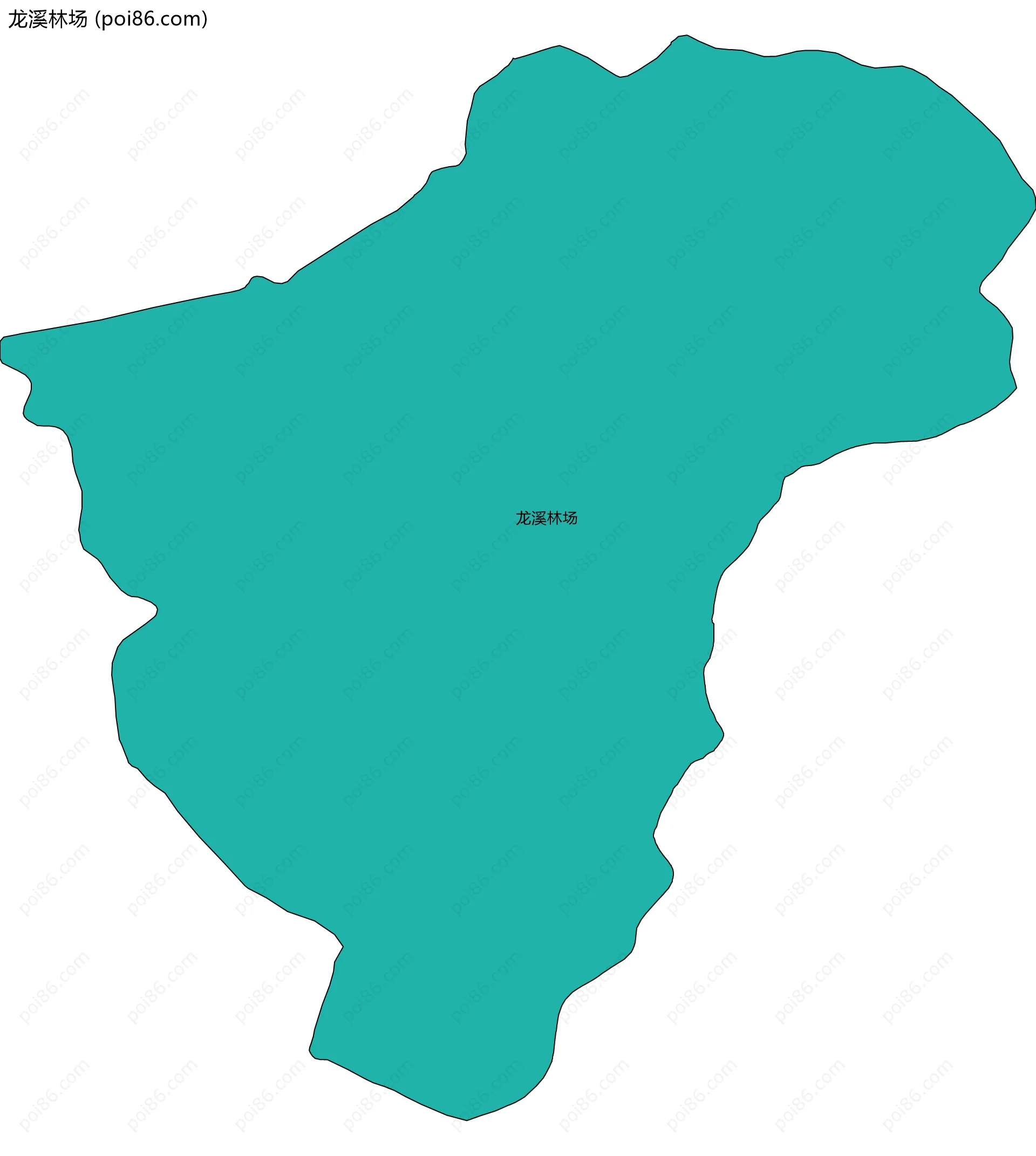 龙溪林场边界地图(五级行政区划)