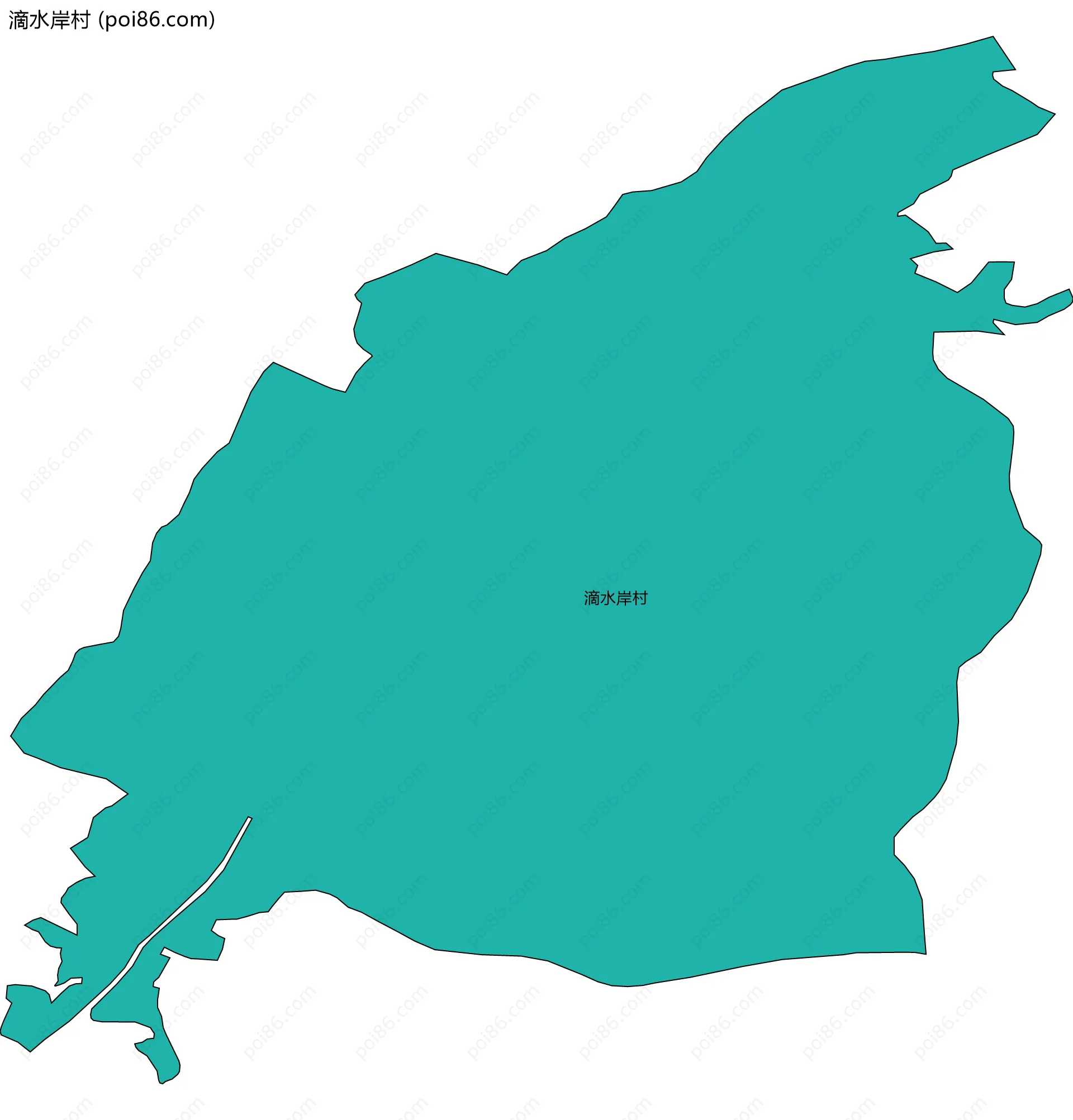滴水岸村边界地图