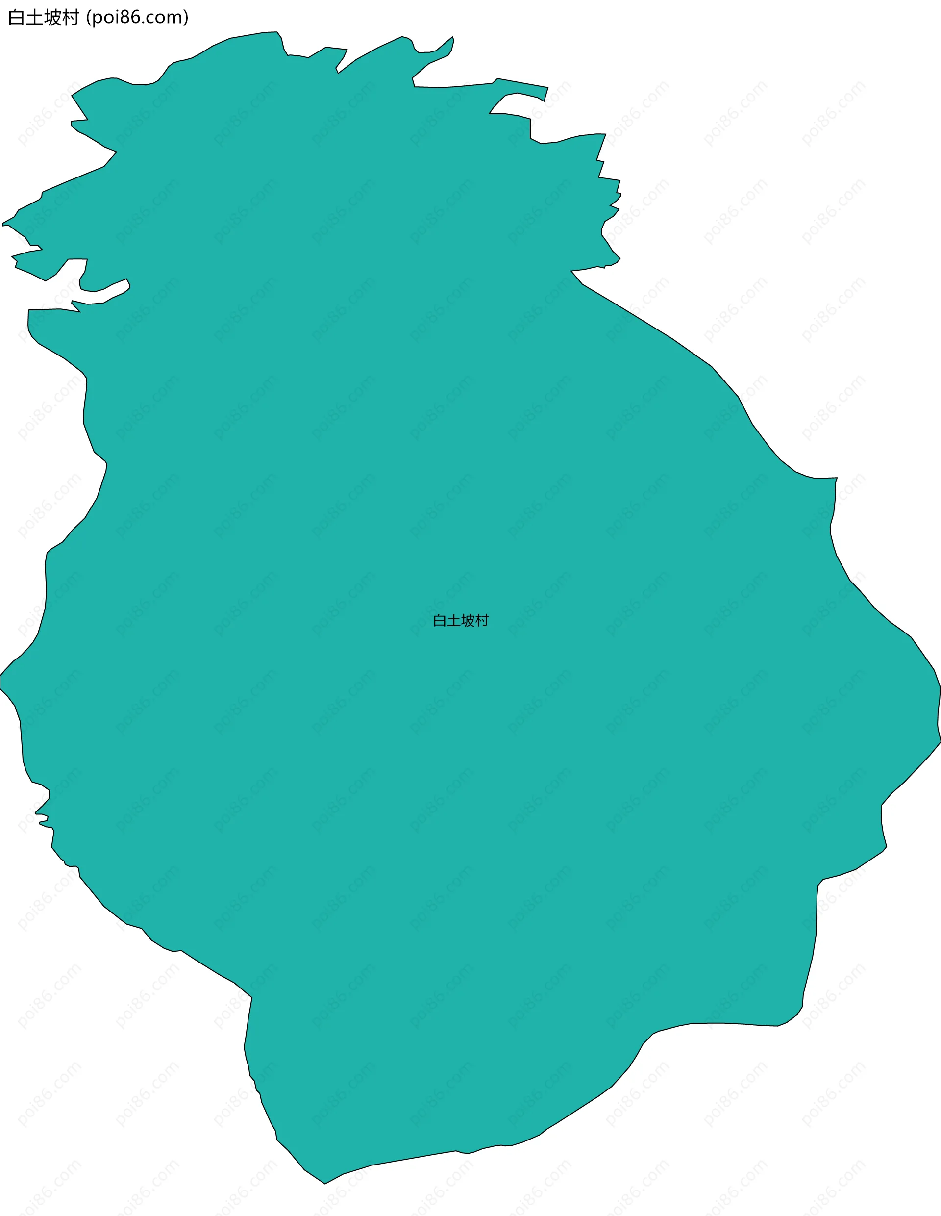 白土坡村边界地图