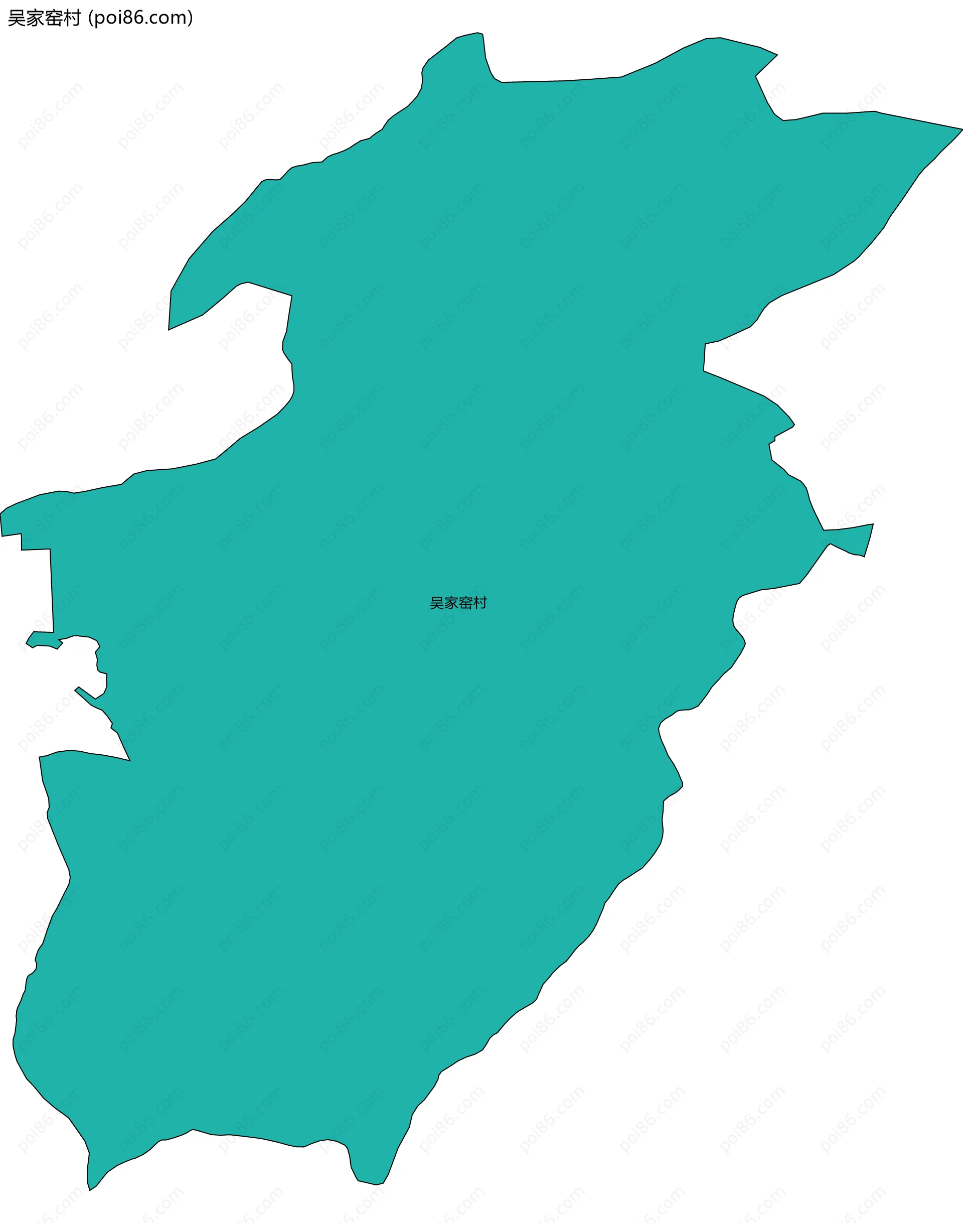 吴家窑村边界地图