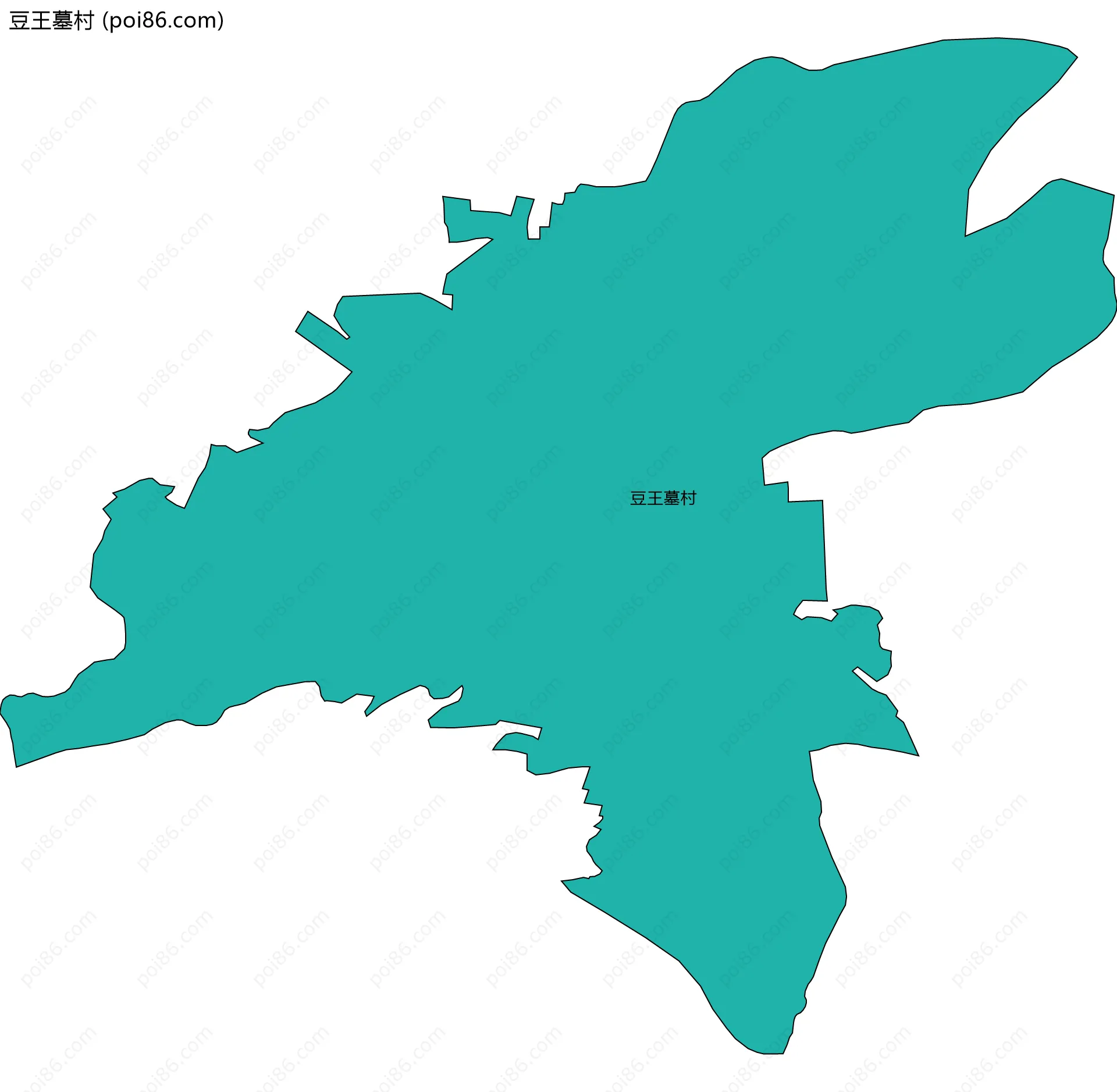 豆王墓村边界地图