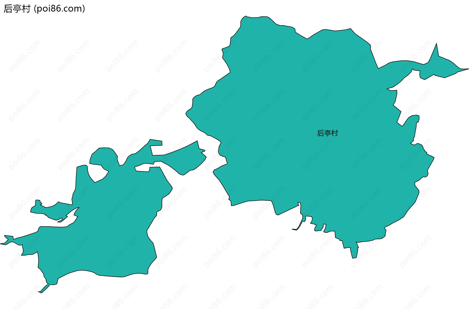 后亭村边界地图