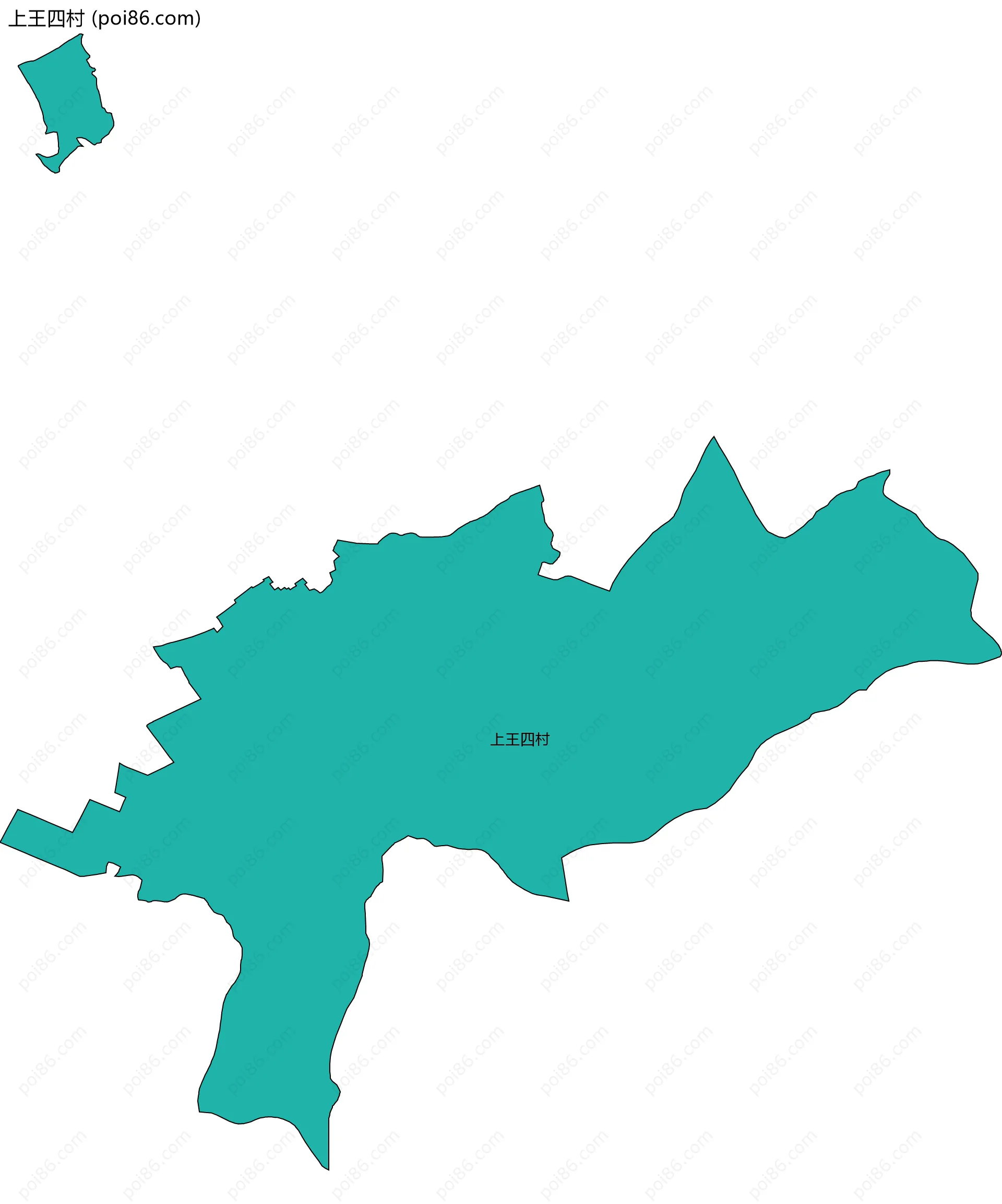 上王四村边界地图