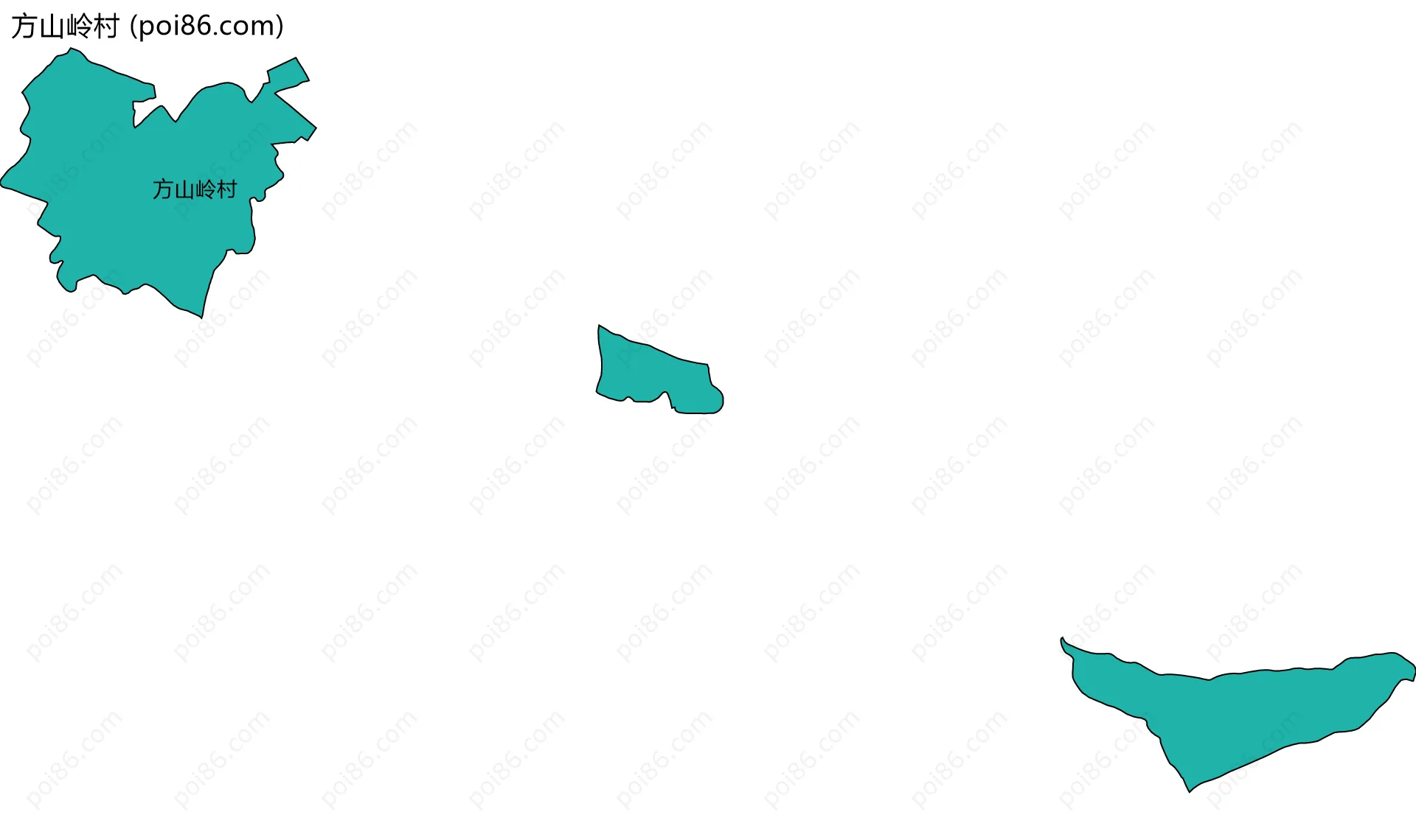 方山岭村边界地图