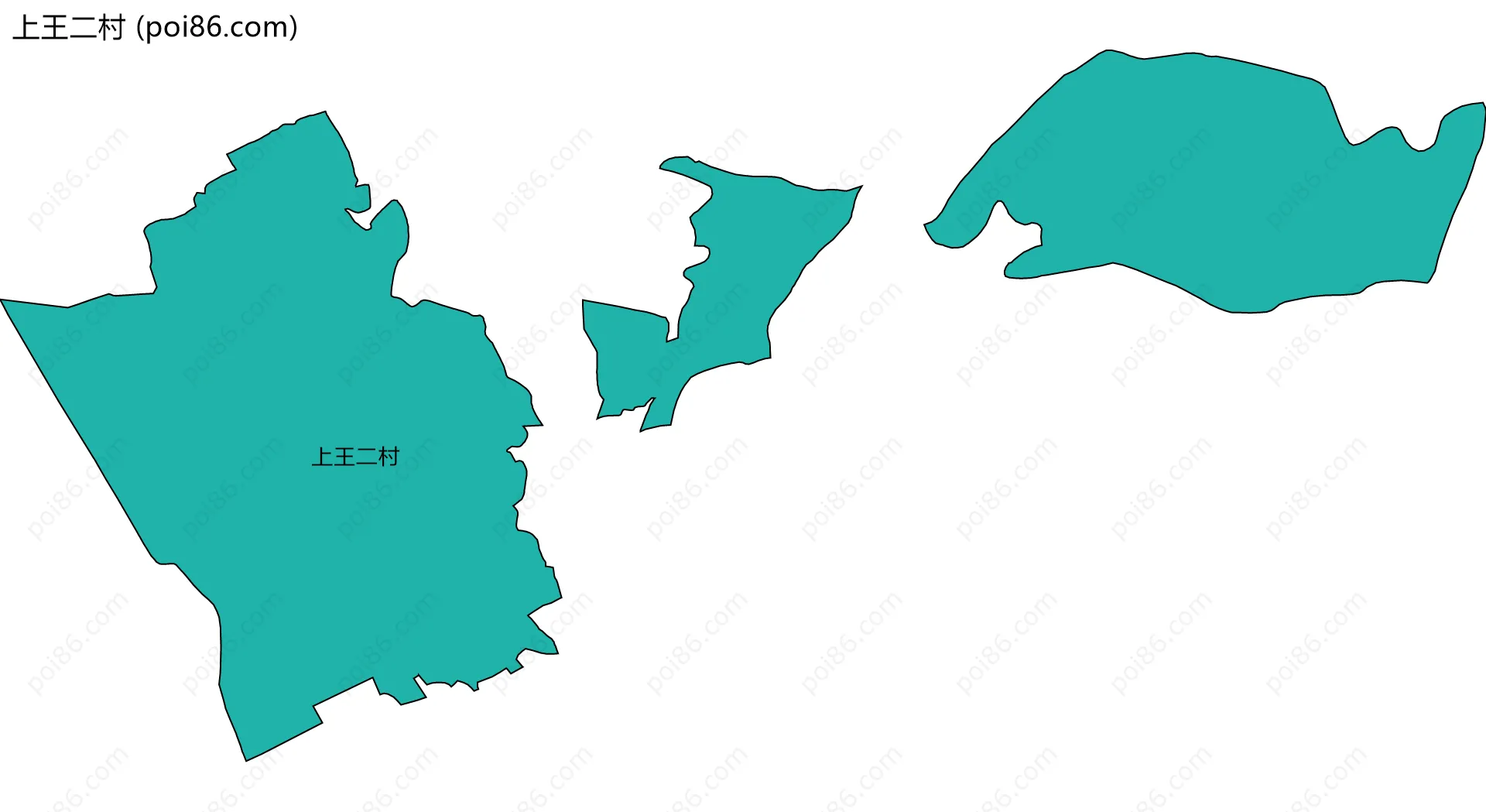 上王二村边界地图