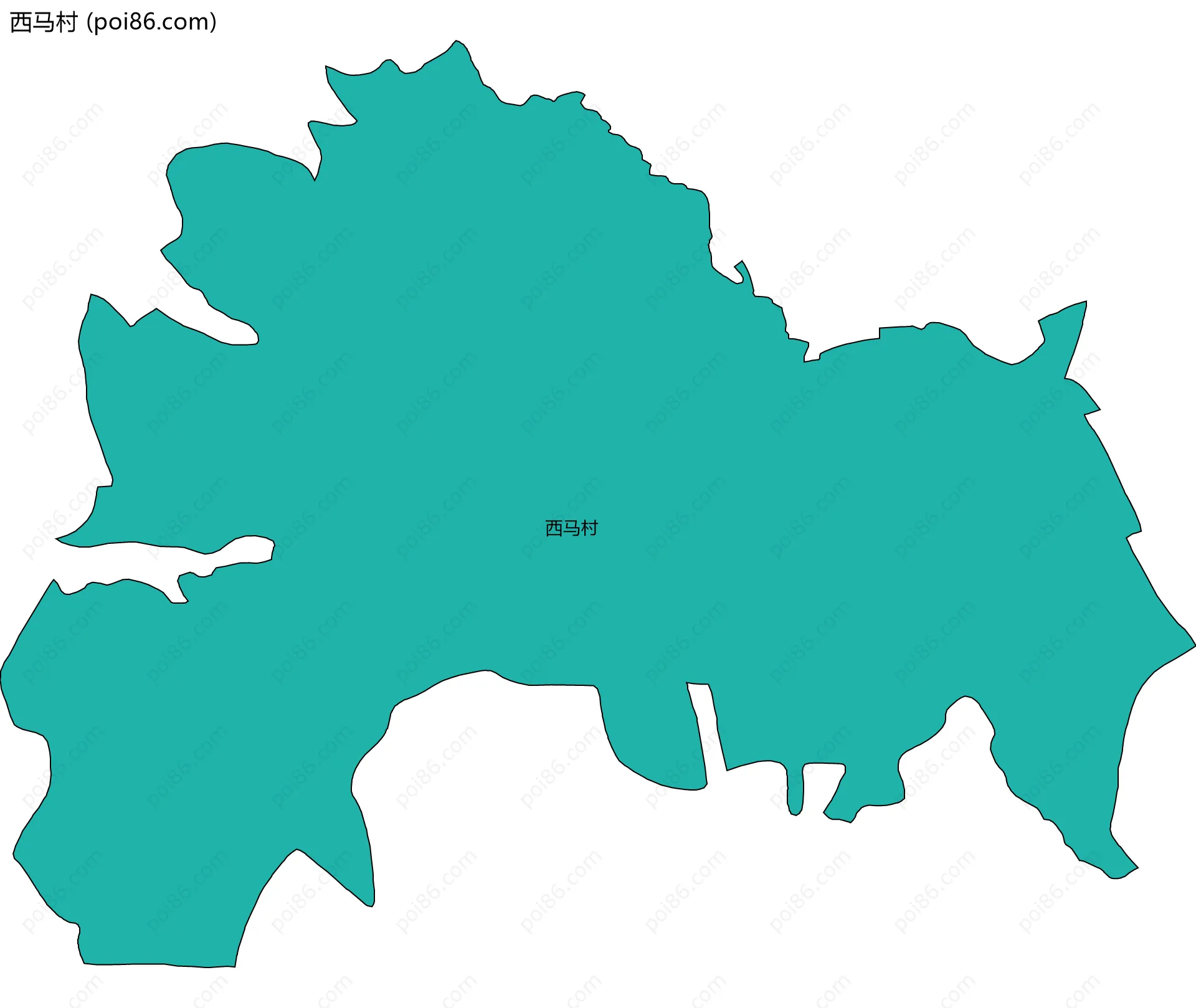 西马村边界地图