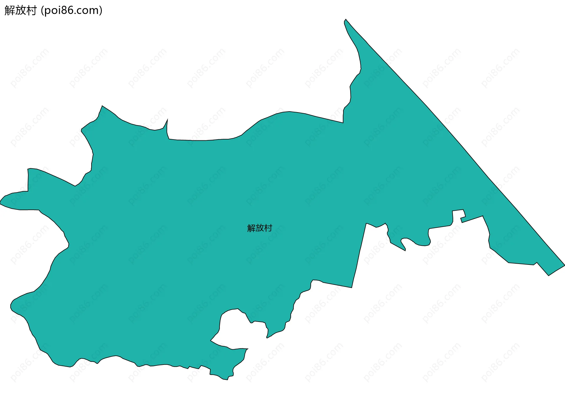 解放村边界地图