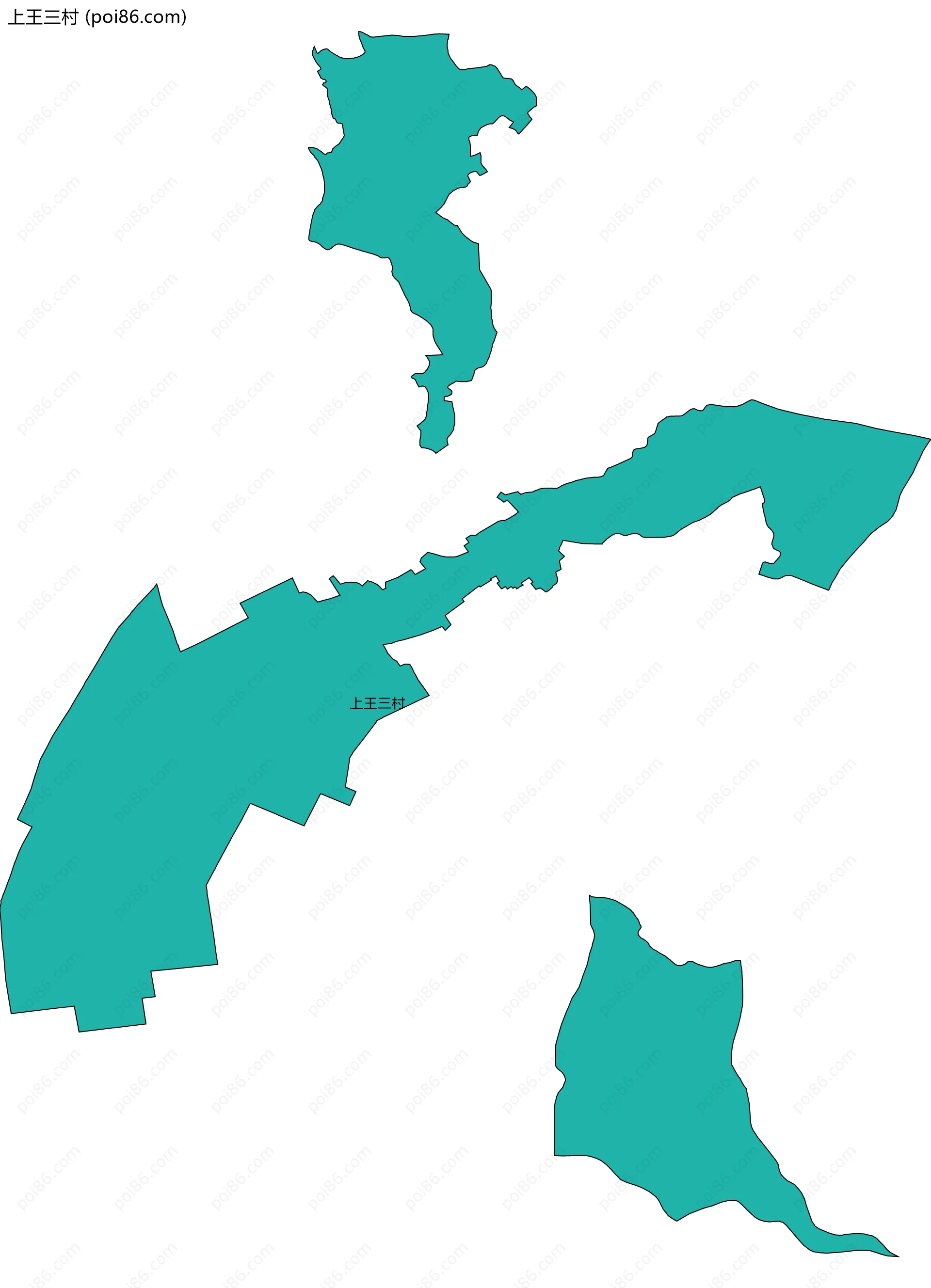 上王三村边界地图