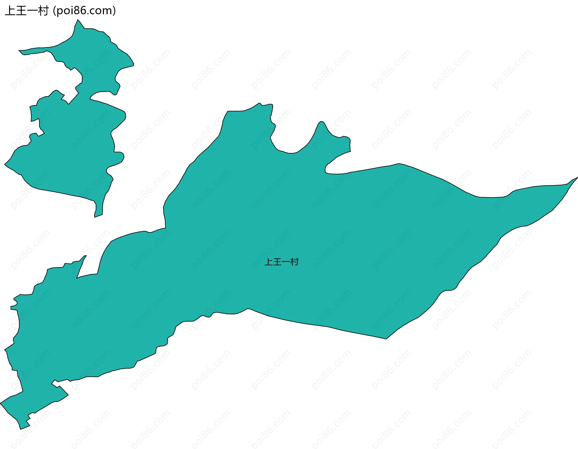 上王一村边界地图