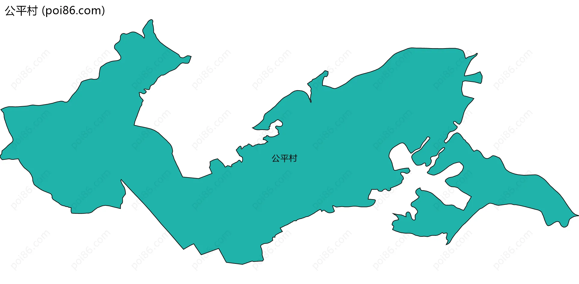 公平村边界地图