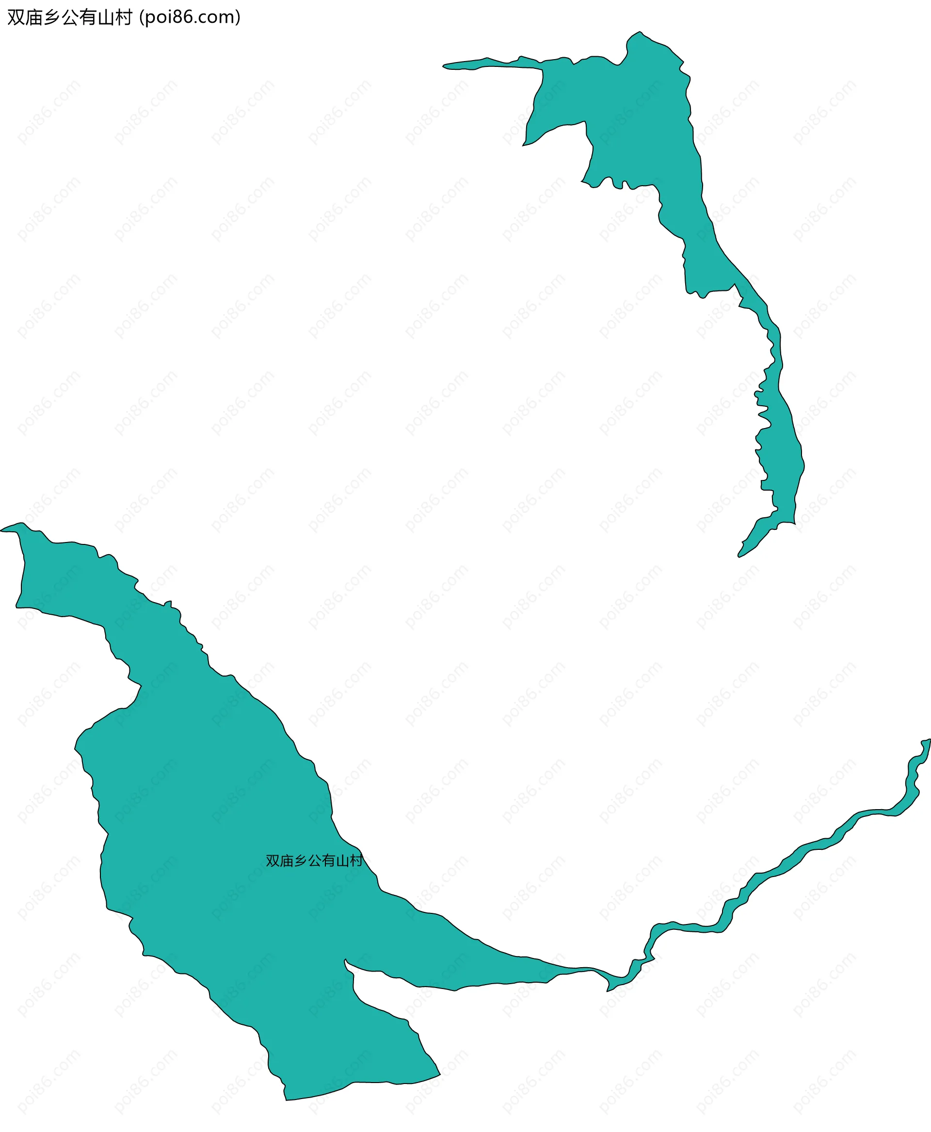 双庙乡公有山村边界地图