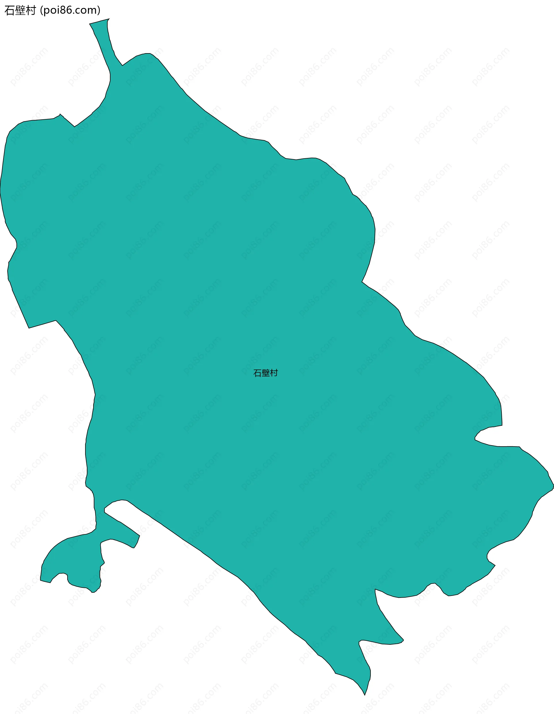 石壁村边界地图