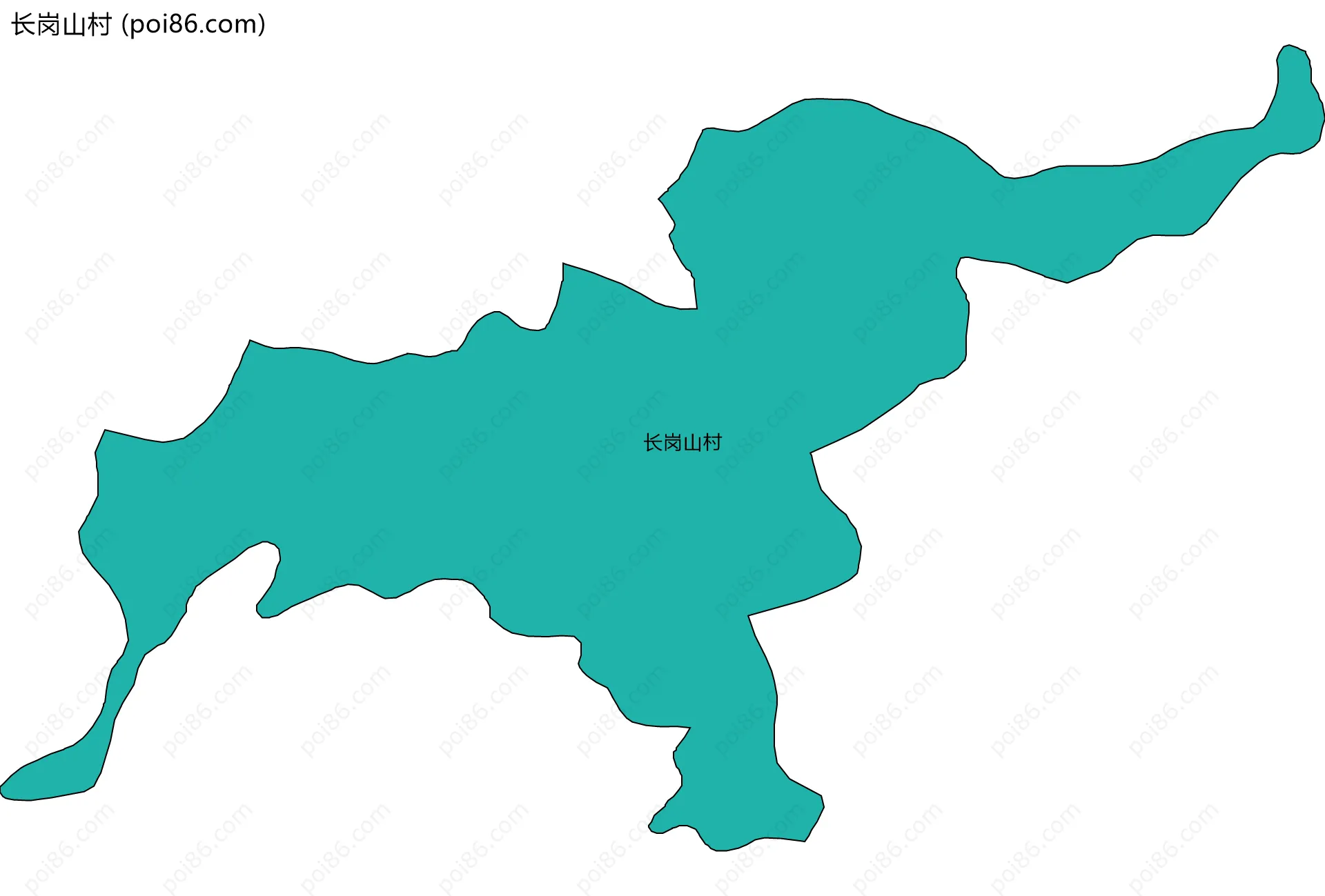 长岗山村边界地图