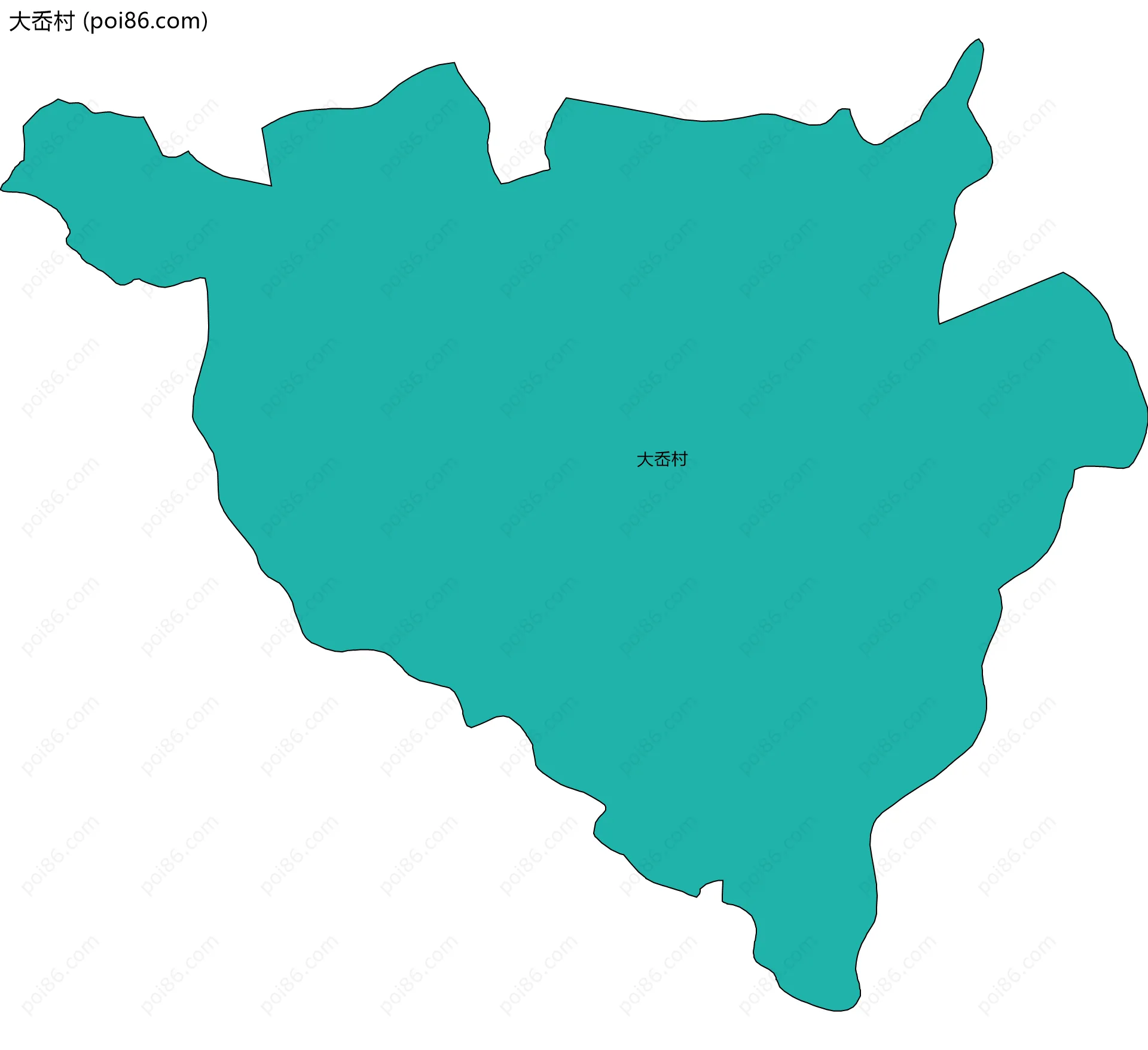 大岙村边界地图