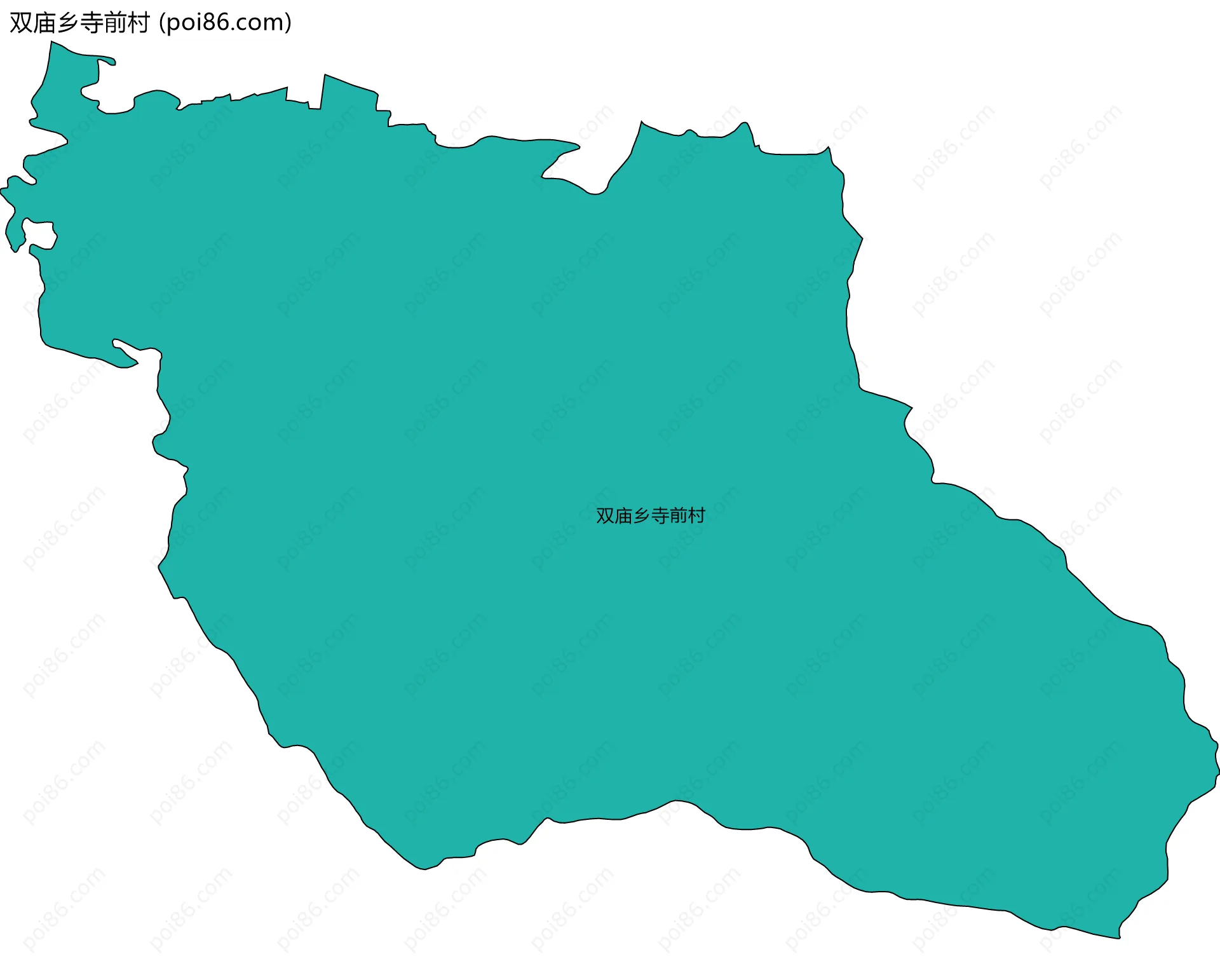 双庙乡寺前村边界地图
