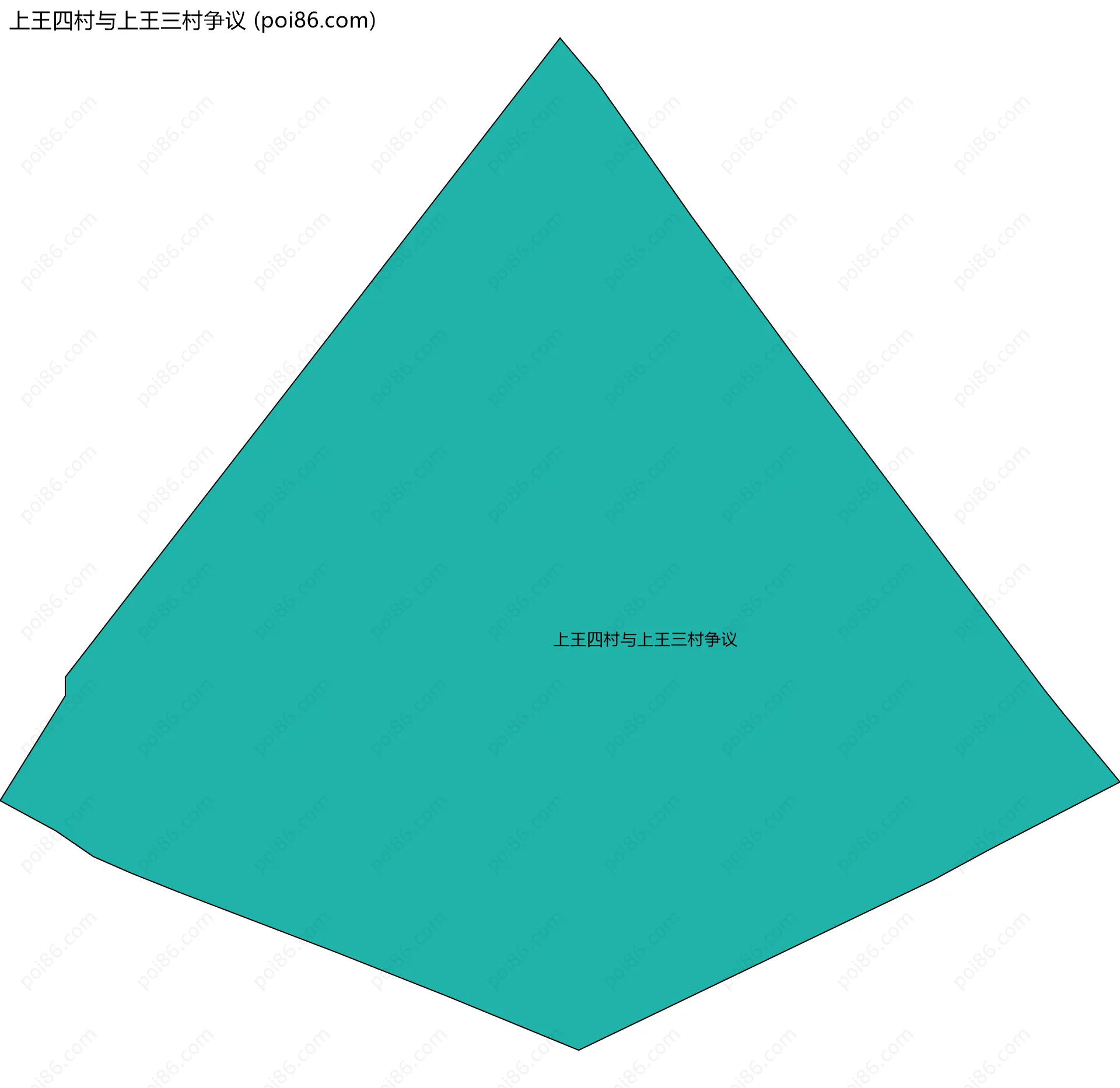 上王四村与上王三村争议边界地图