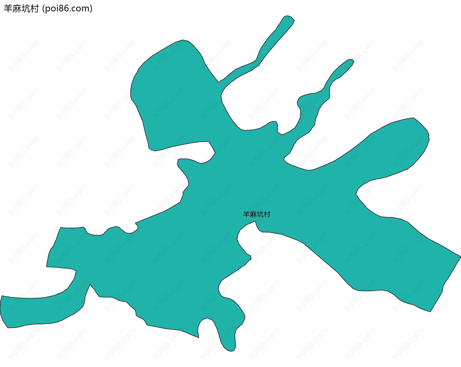 羊麻坑村边界地图