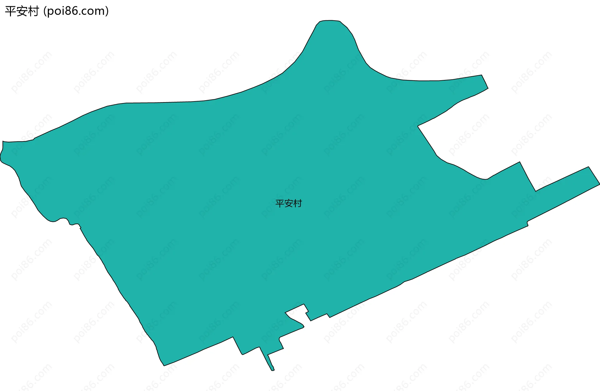 平安村边界地图