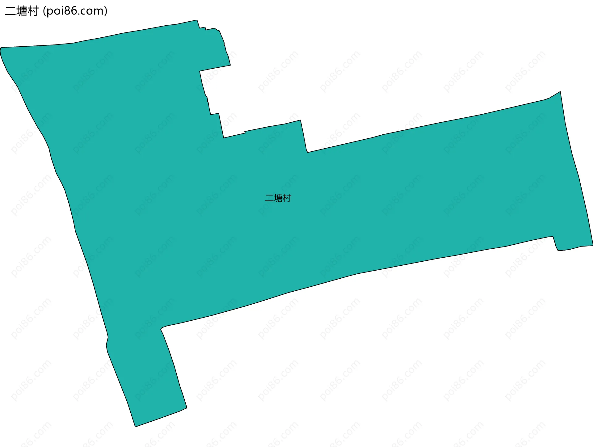 二塘村边界地图