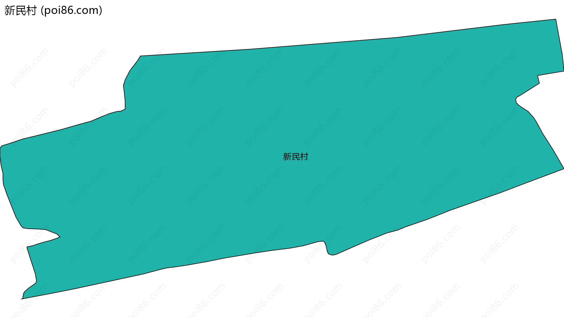新民村边界地图