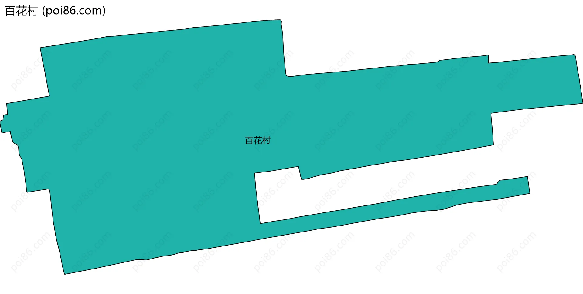 百花村边界地图