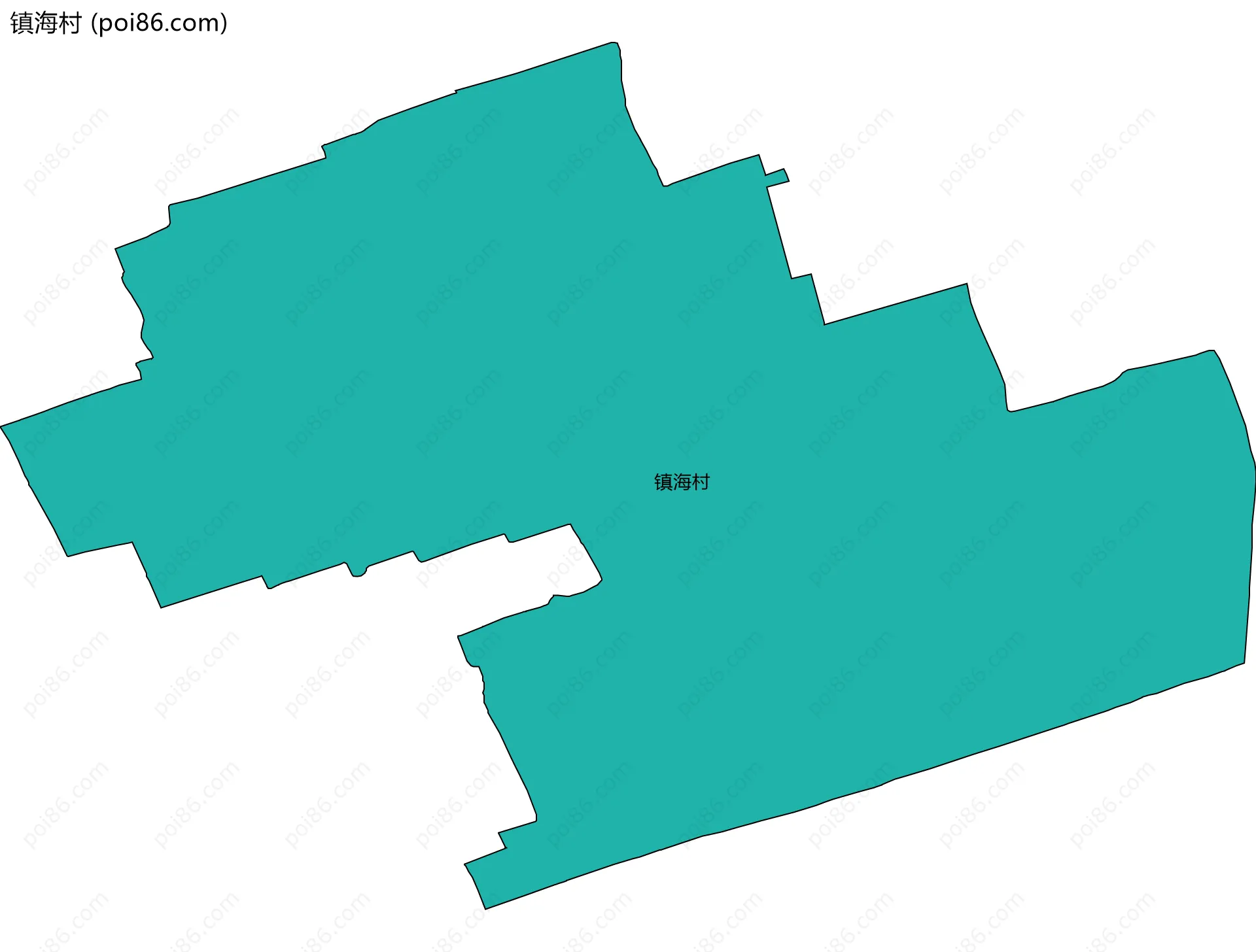 镇海村边界地图