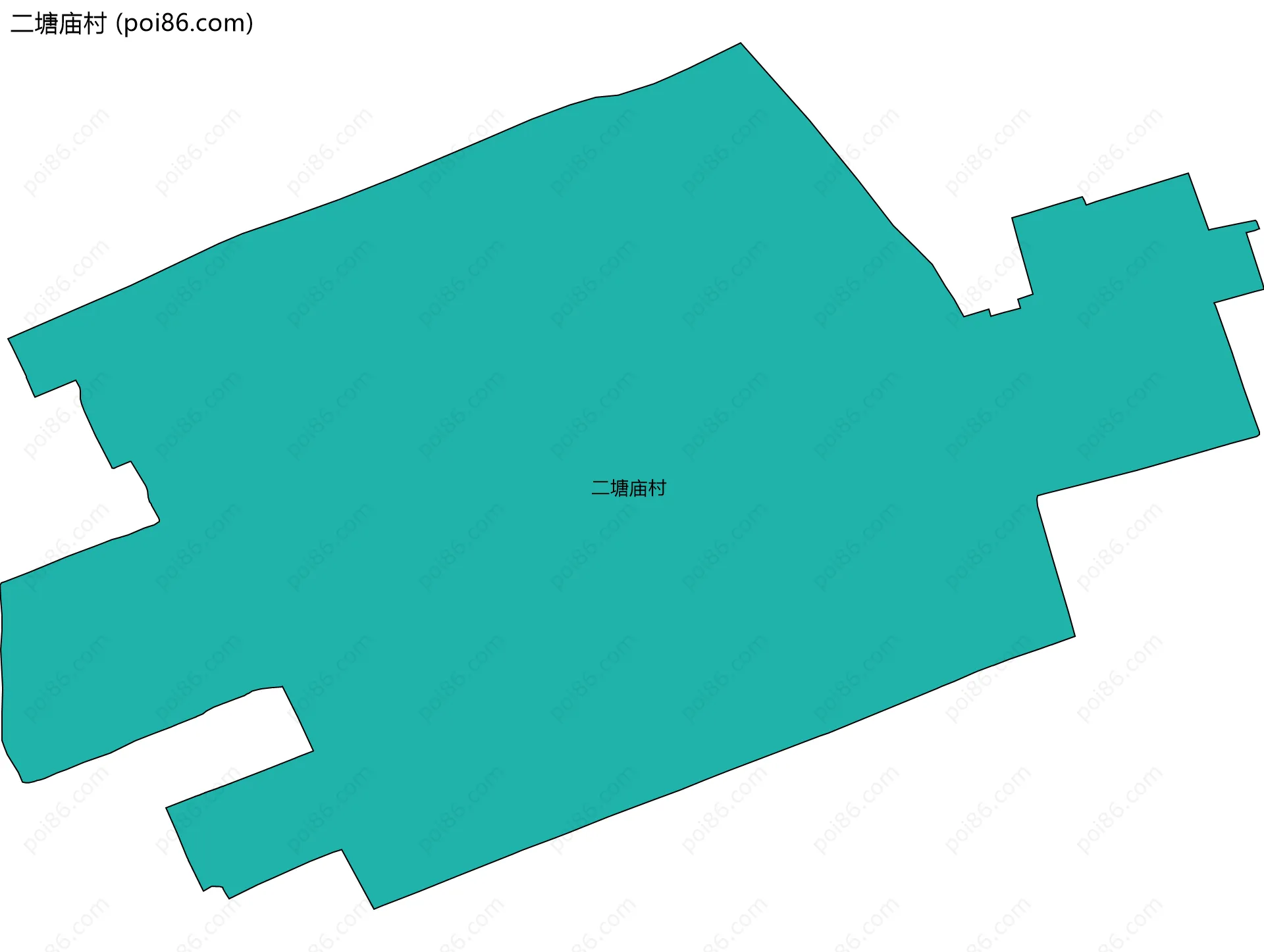二塘庙村边界地图