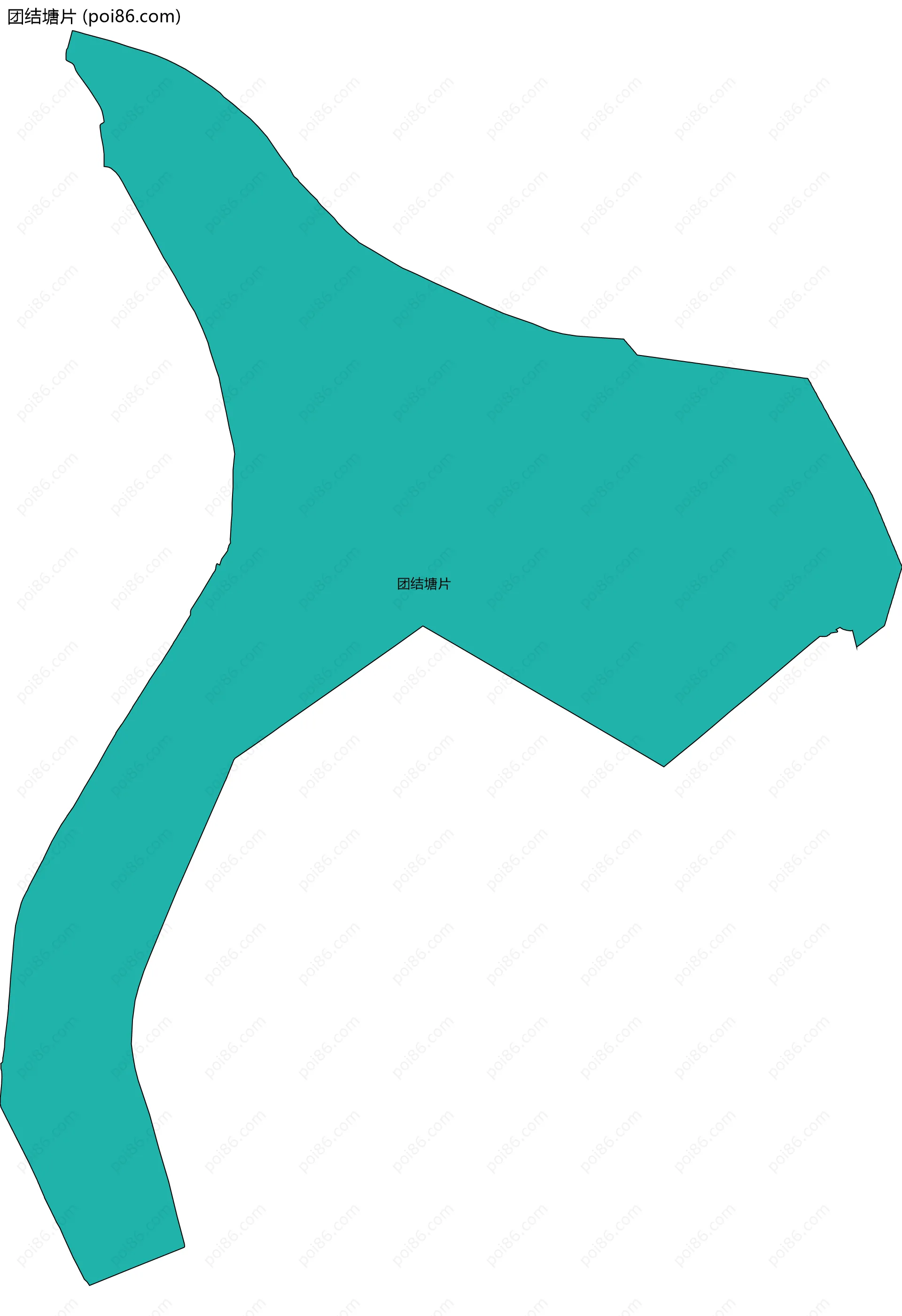 团结塘片边界地图