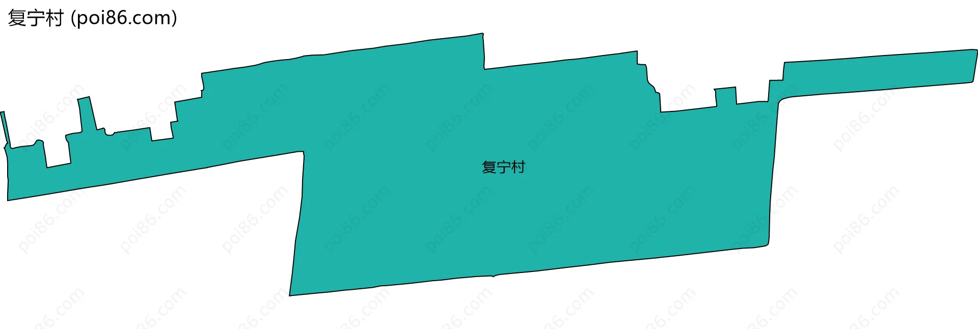 复宁村边界地图