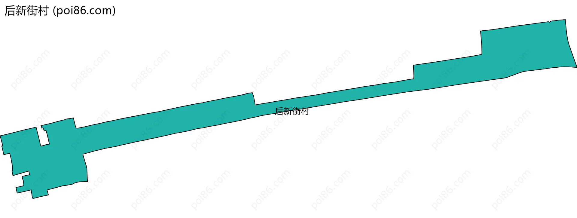 后新街村边界地图