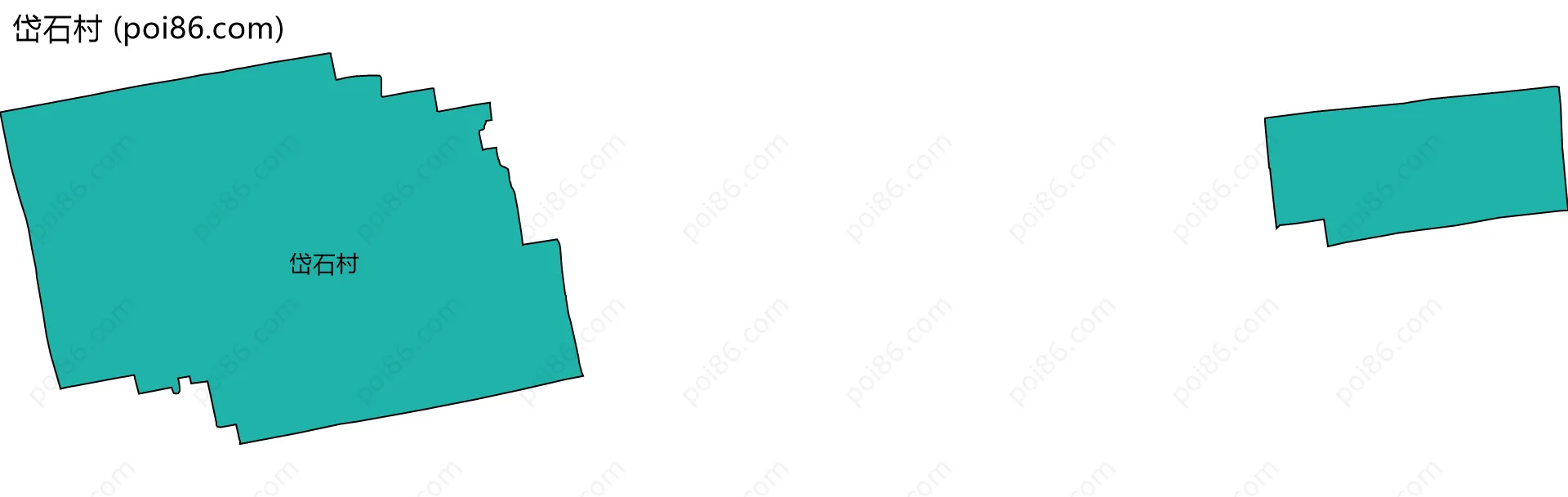 岱石村边界地图