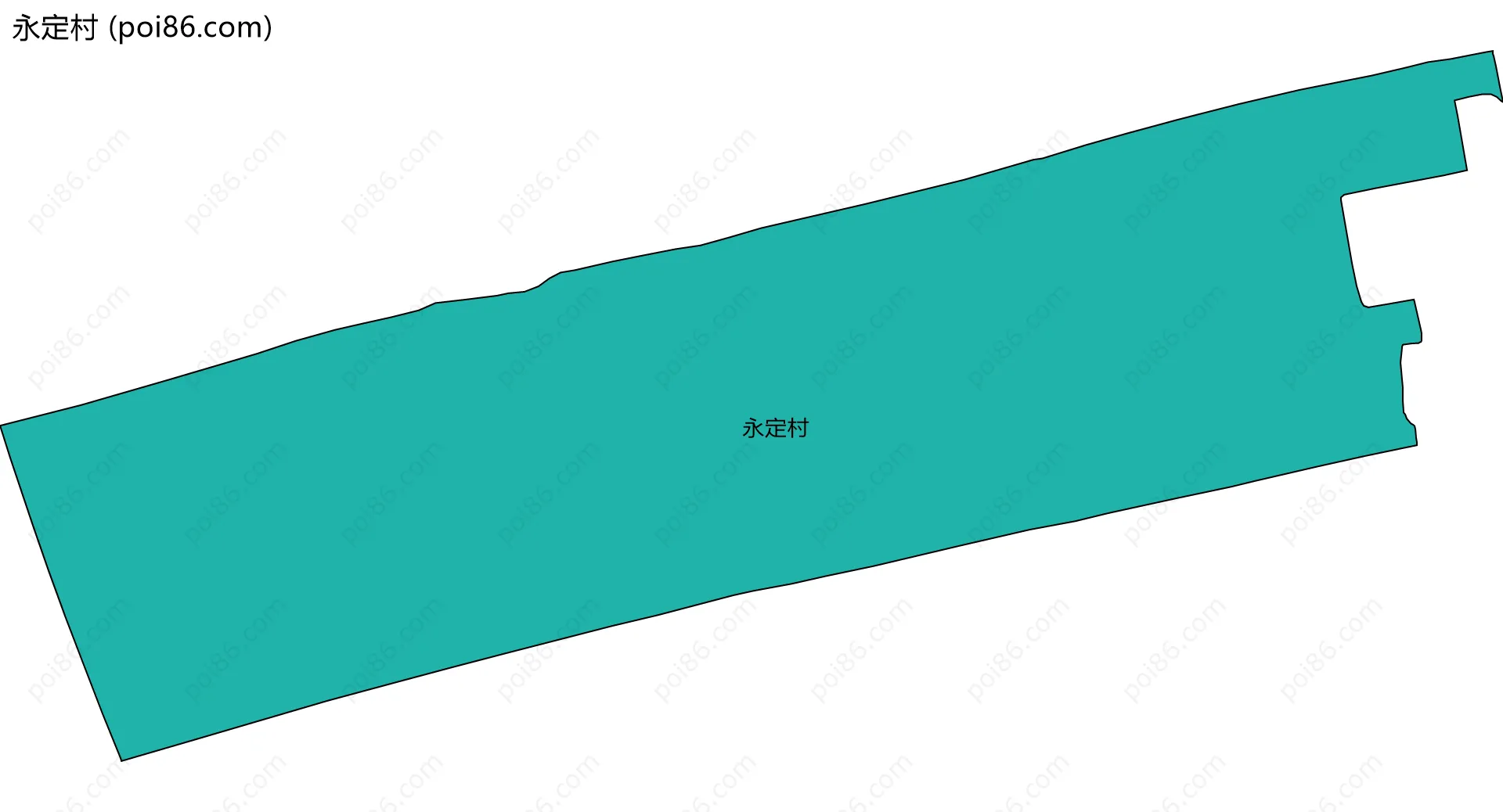 永定村边界地图