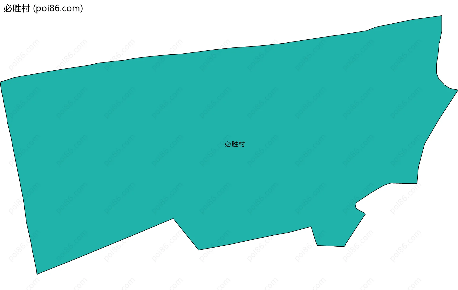 必胜村边界地图