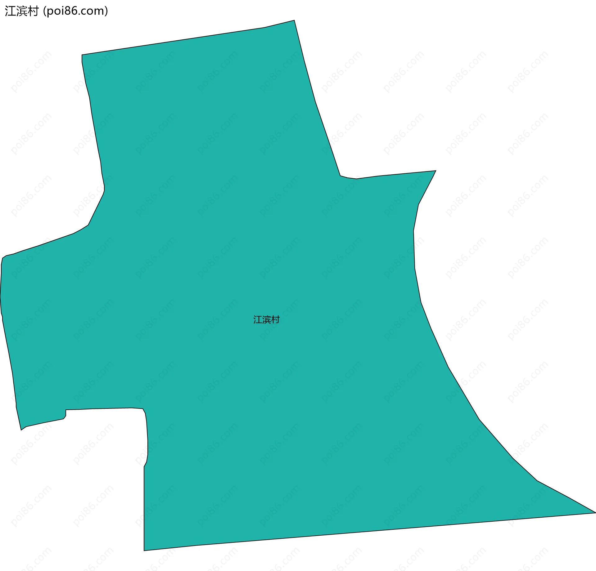 江滨村边界地图