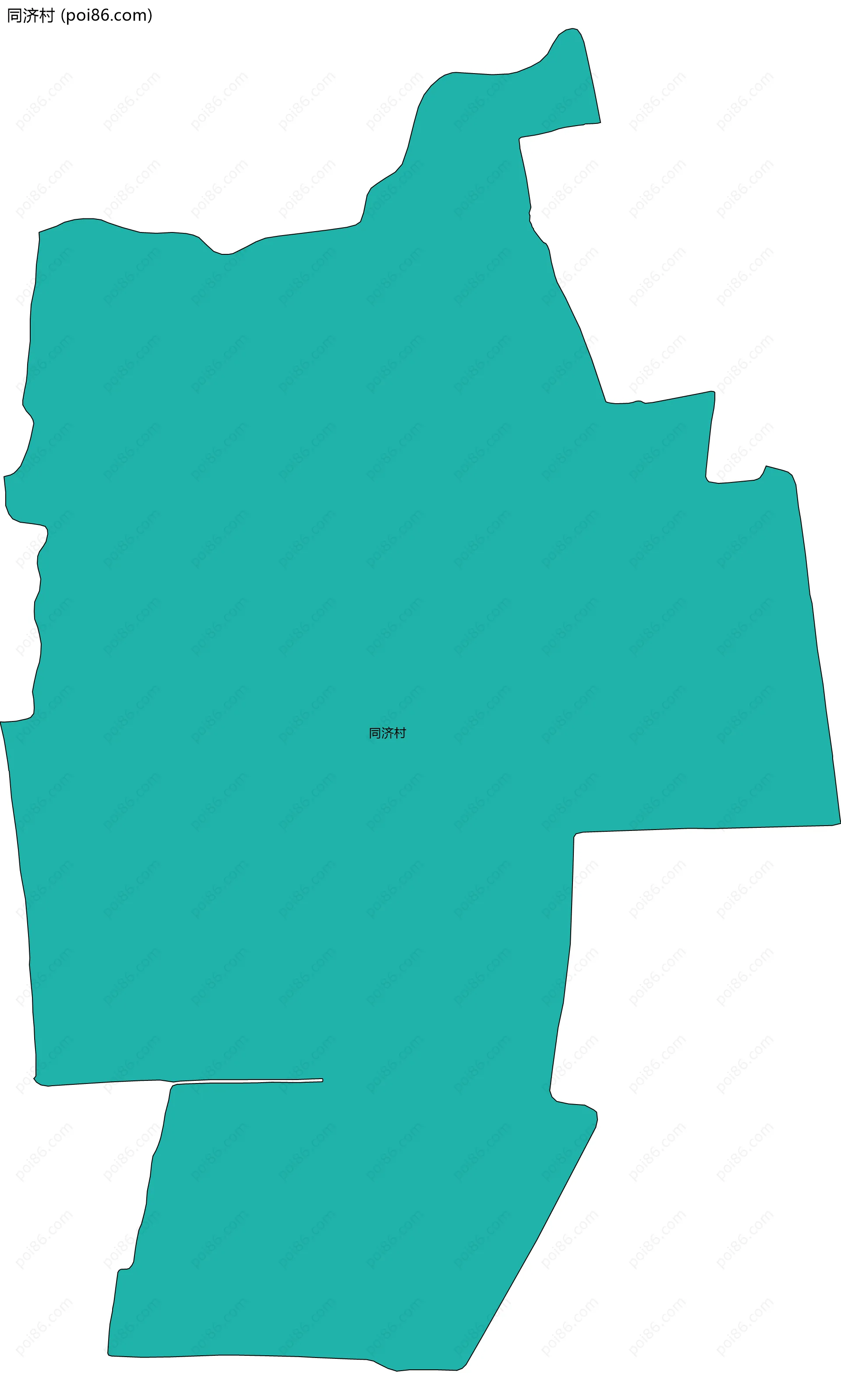 同济村边界地图