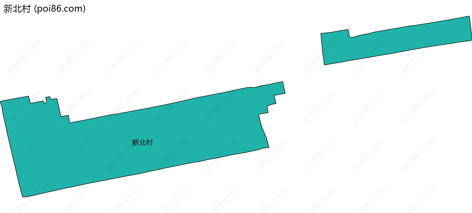 新北村边界地图
