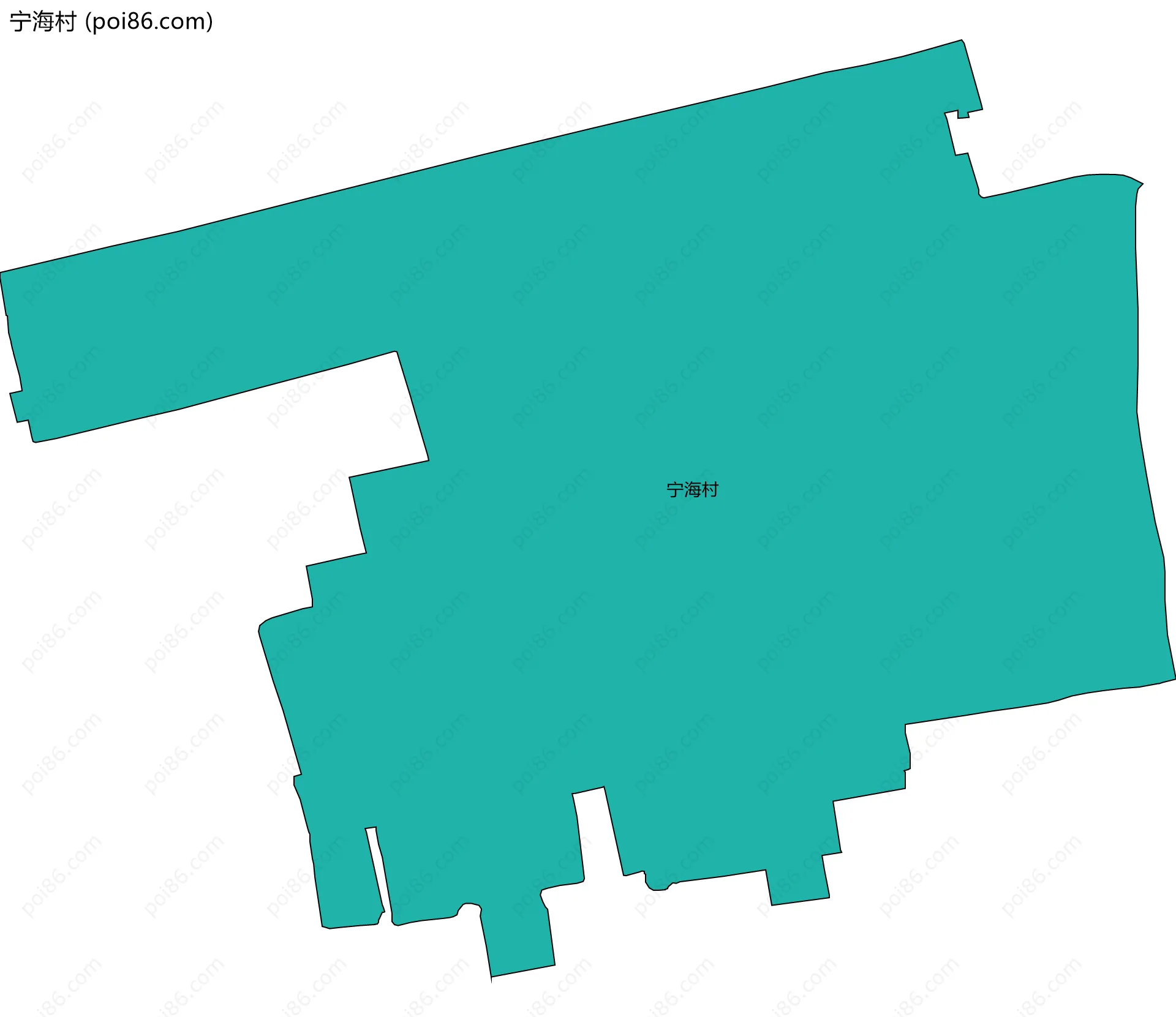 宁海村边界地图