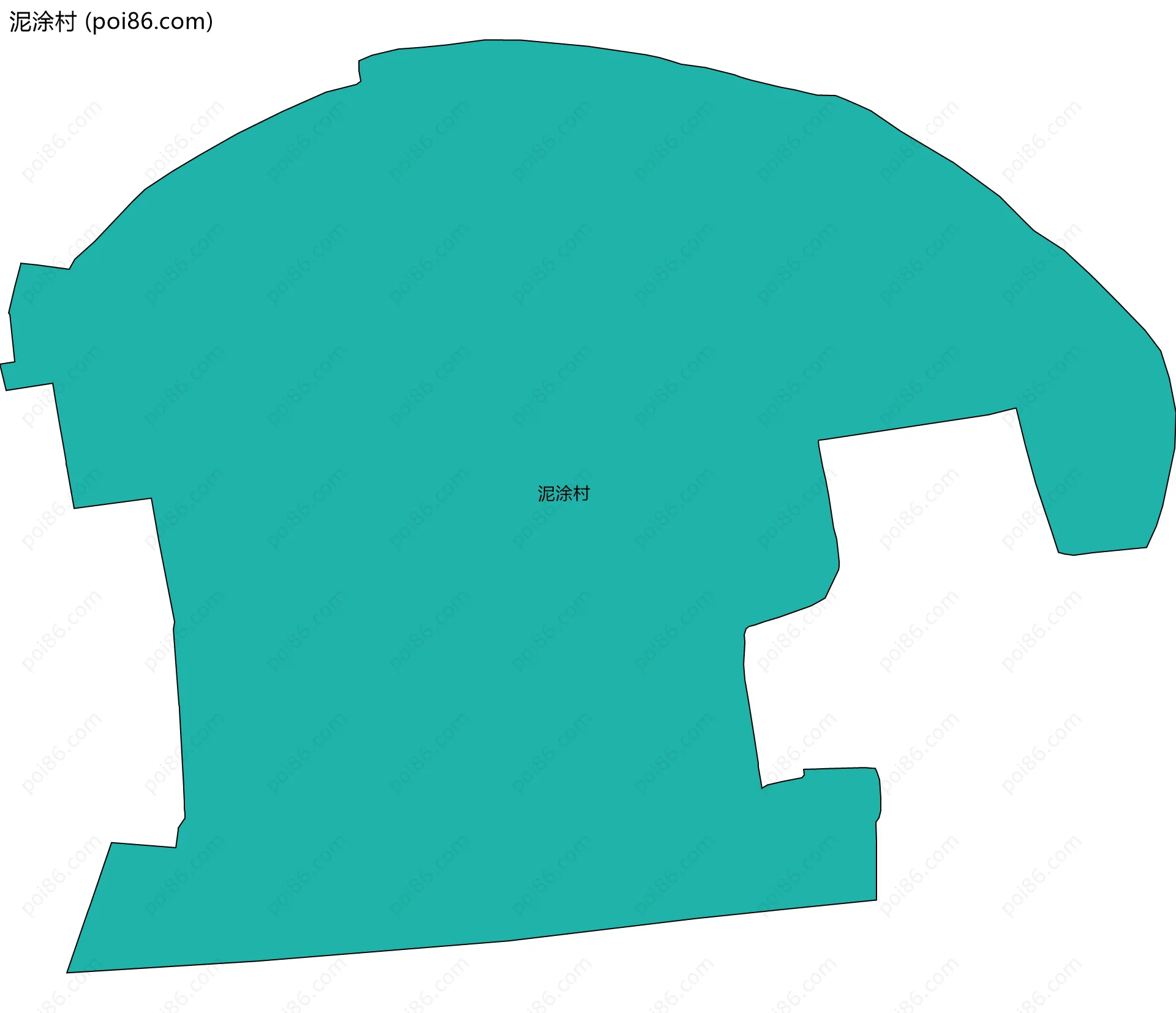 泥涂村边界地图