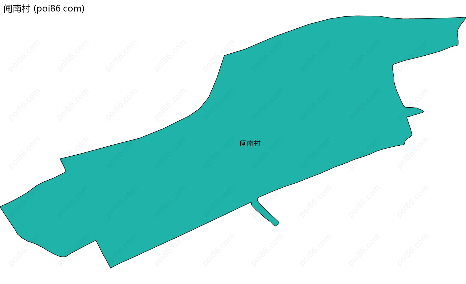 闸南村边界地图