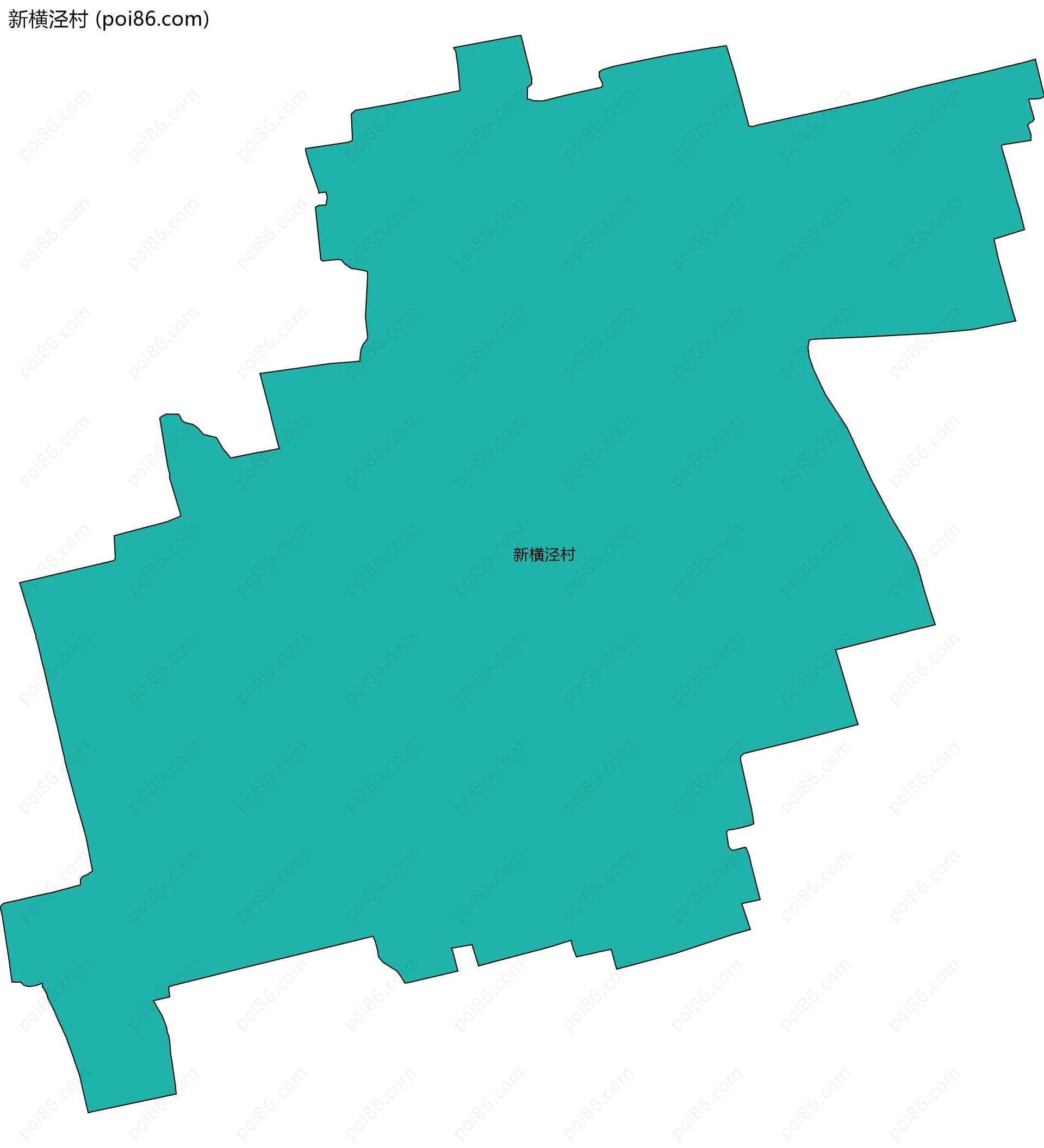 新横泾村边界地图