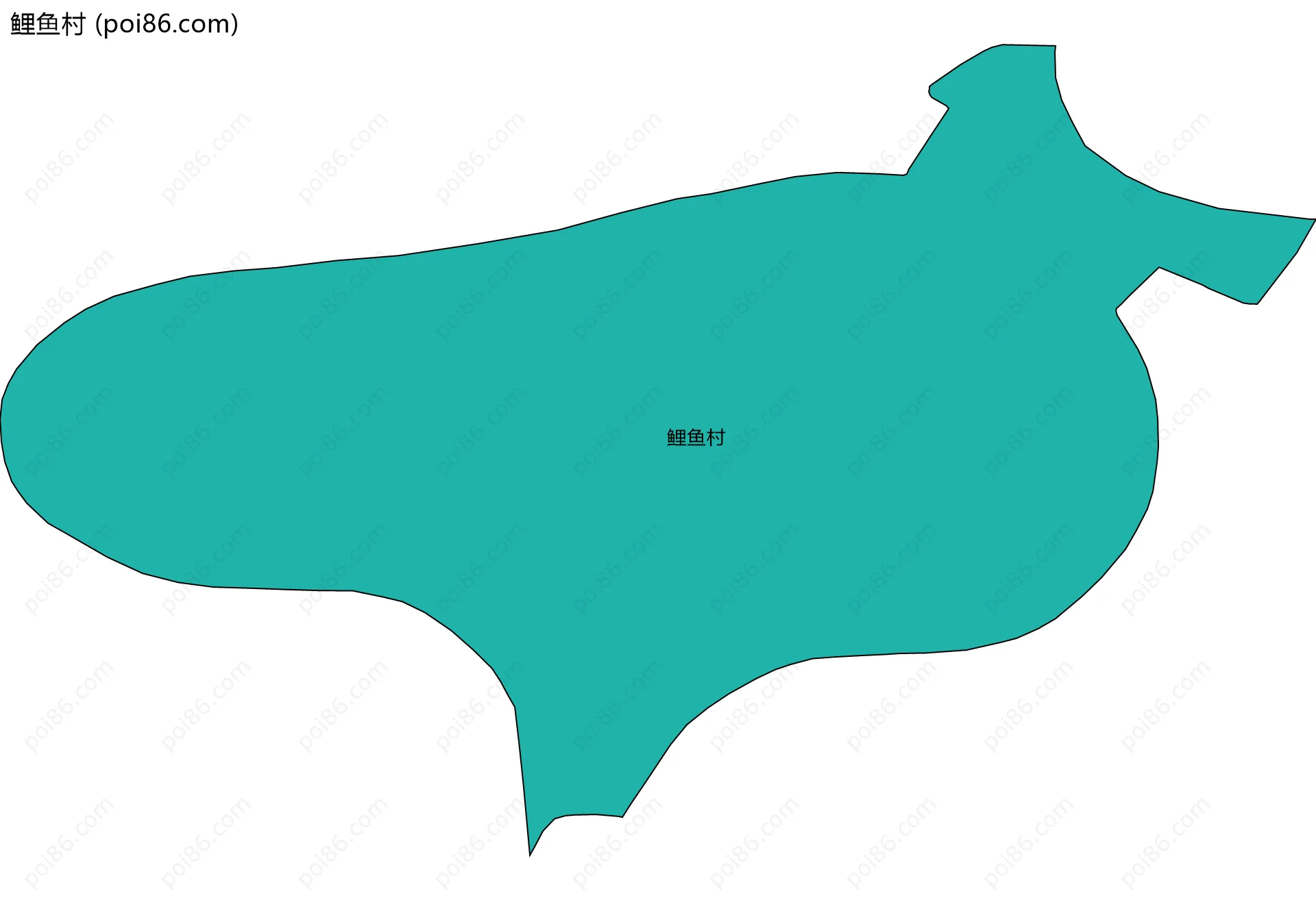 鲤鱼村边界地图