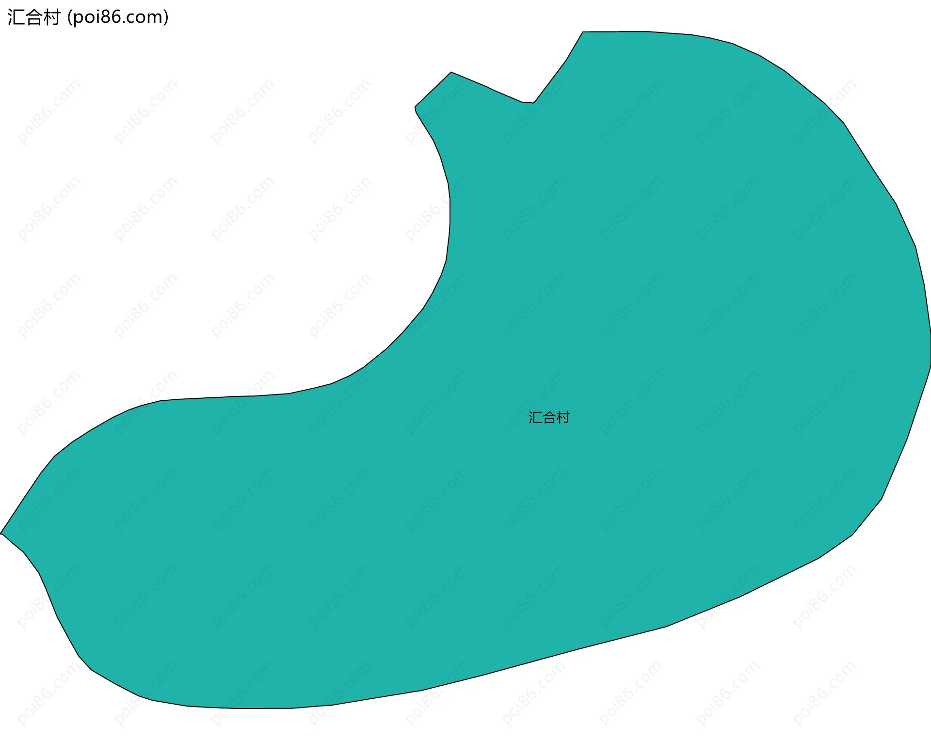 汇合村边界地图