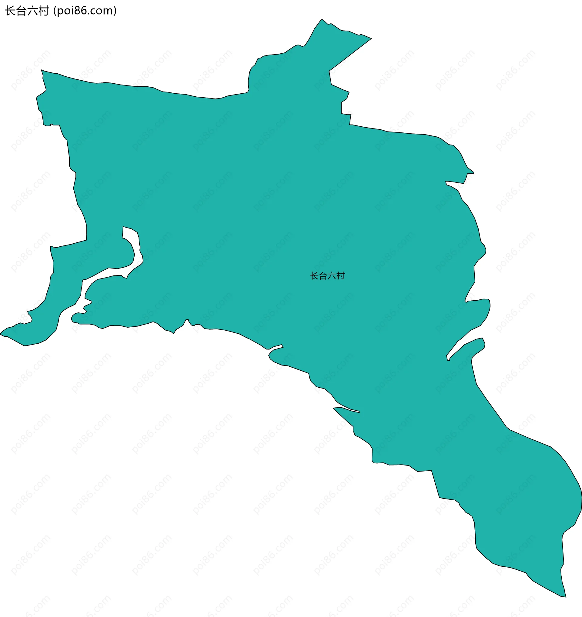 长台六村边界地图