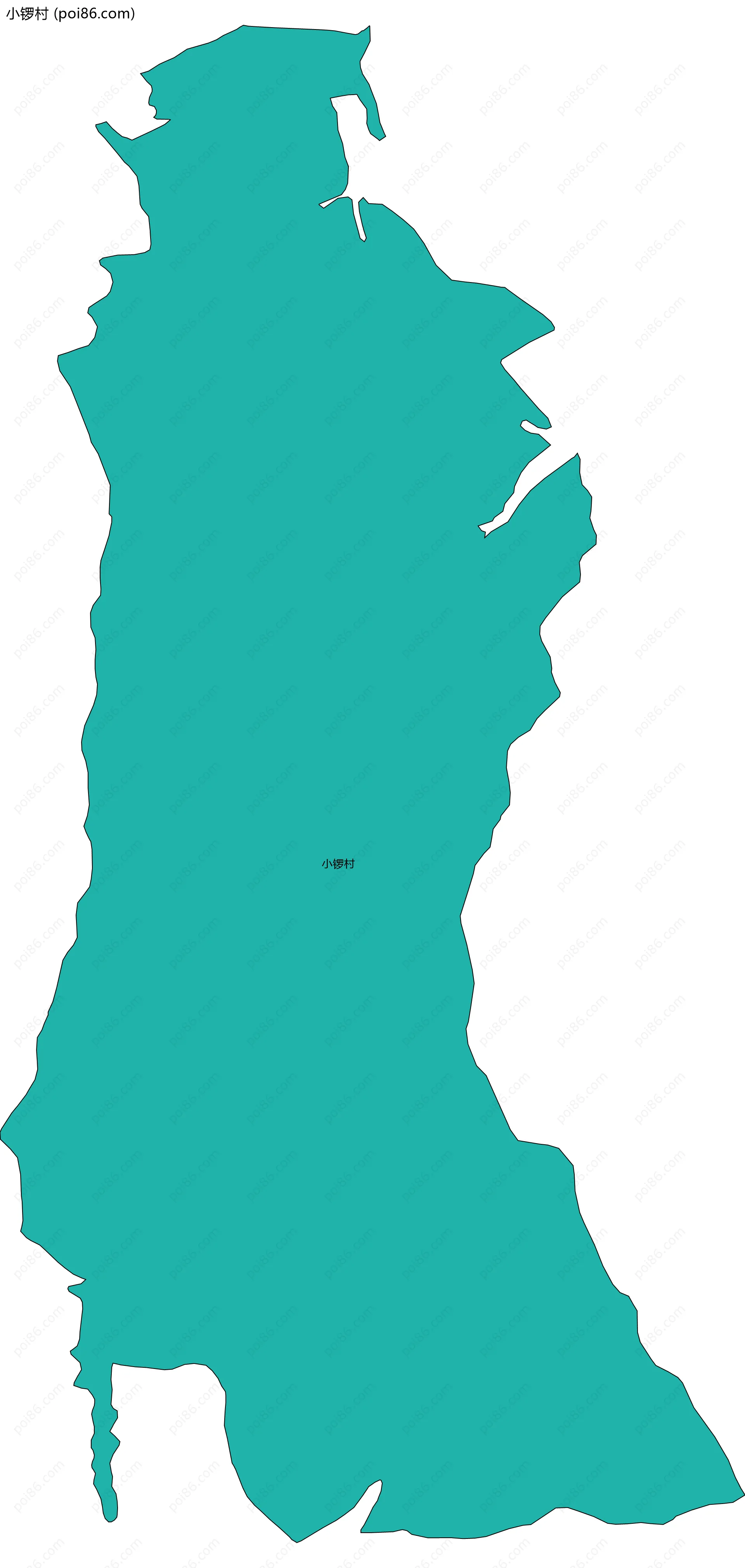 小锣村边界地图